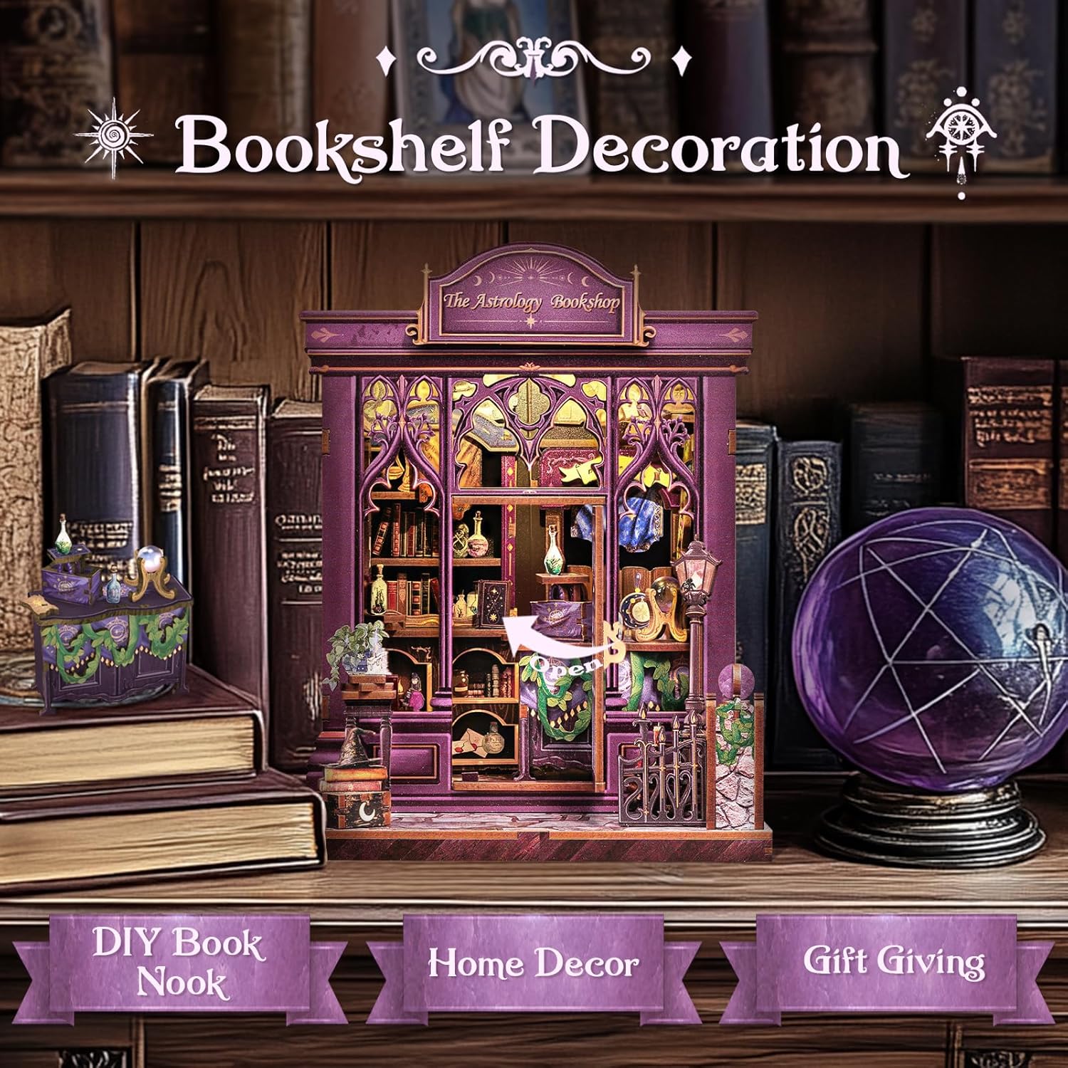 Detalle 2 de CUTEBEE Book Nook Kit 196-piece
