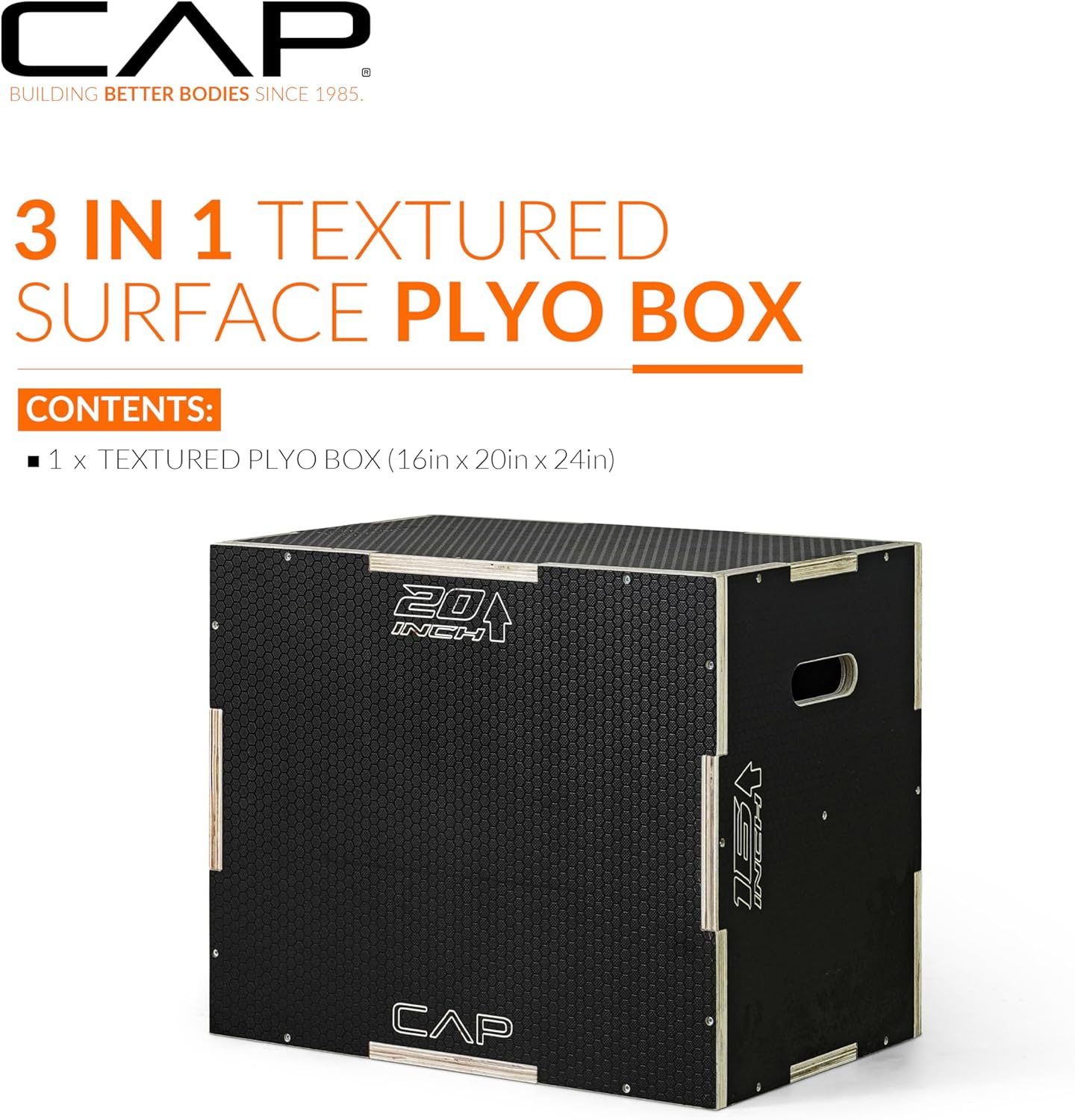Detalle 2 de CAP Barbell 3-in-1 Plyometric Box 3‑height Plyo Box 🏋
