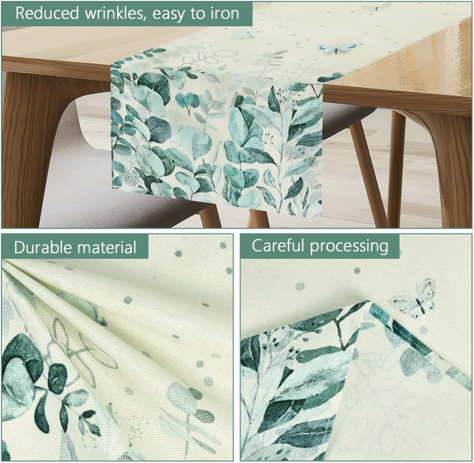 Detalle 2 de AUAUY M1-3572948 – bieżnik 40 × 140 cm w liście eukaliptusa