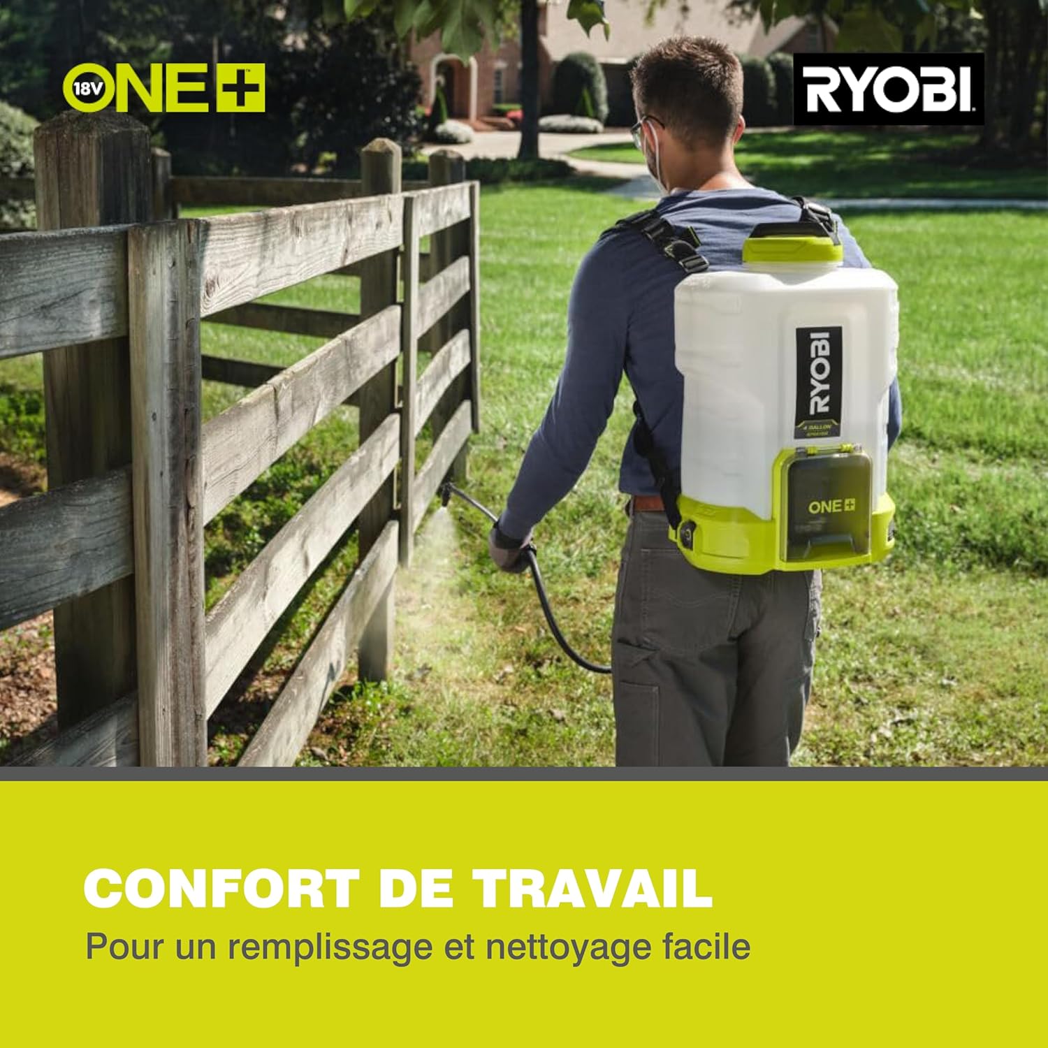 Thumbnail 2 de Pulvérisateur à dos 18V, 15 L, 6,2 bars, débit variable 1,0–1,8 L/min — sans batterie ni chargeur