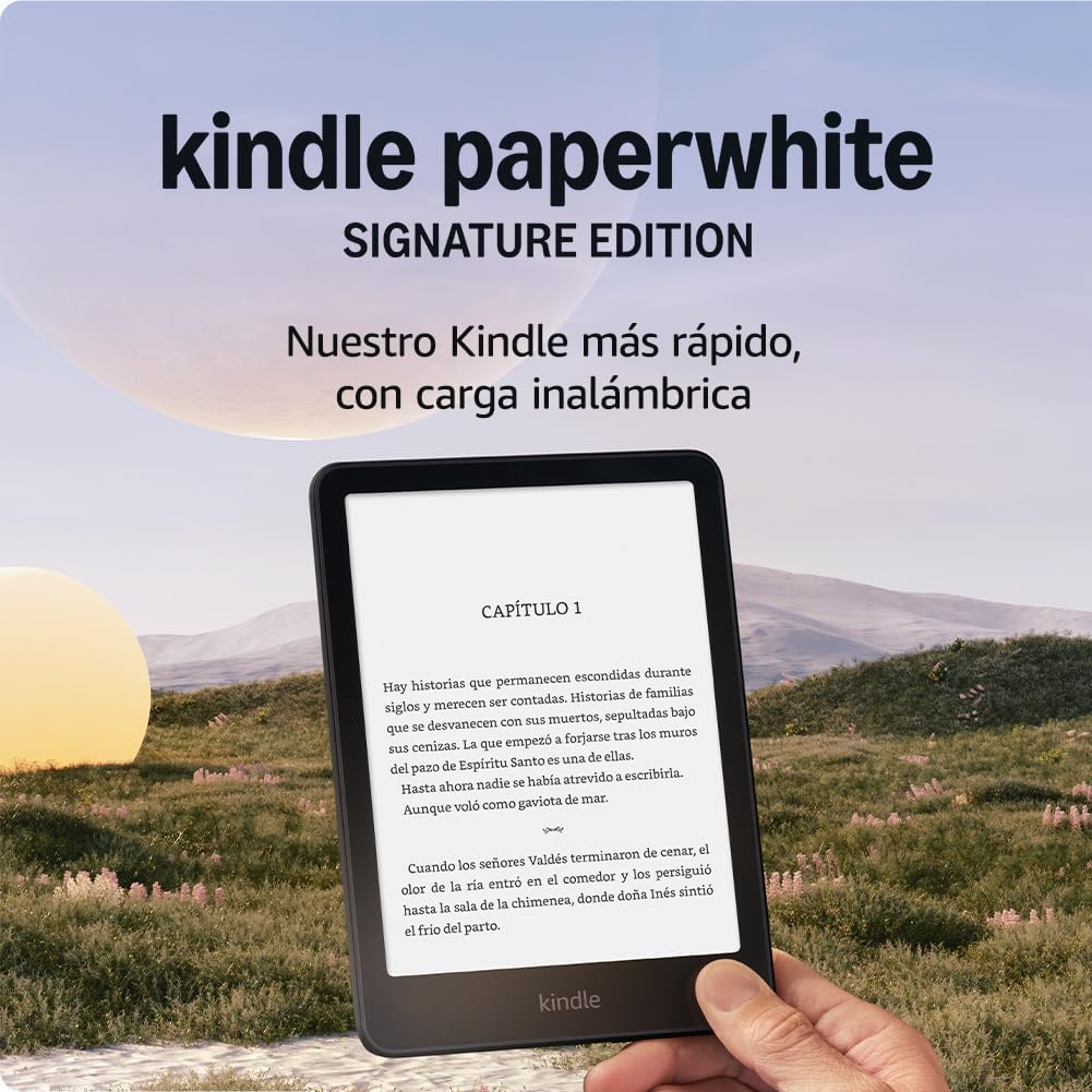 Detalle de Amazon Kindle Paperwhite Signature Edition 32GB 📖 Luz frontal y carga inalámbrica