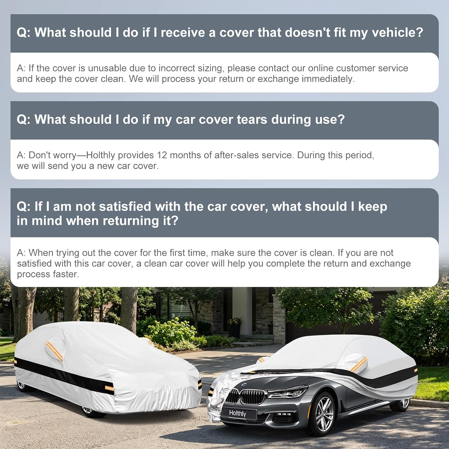Detalle 2 de Holthly Sedan Car Cover, 10-Layer