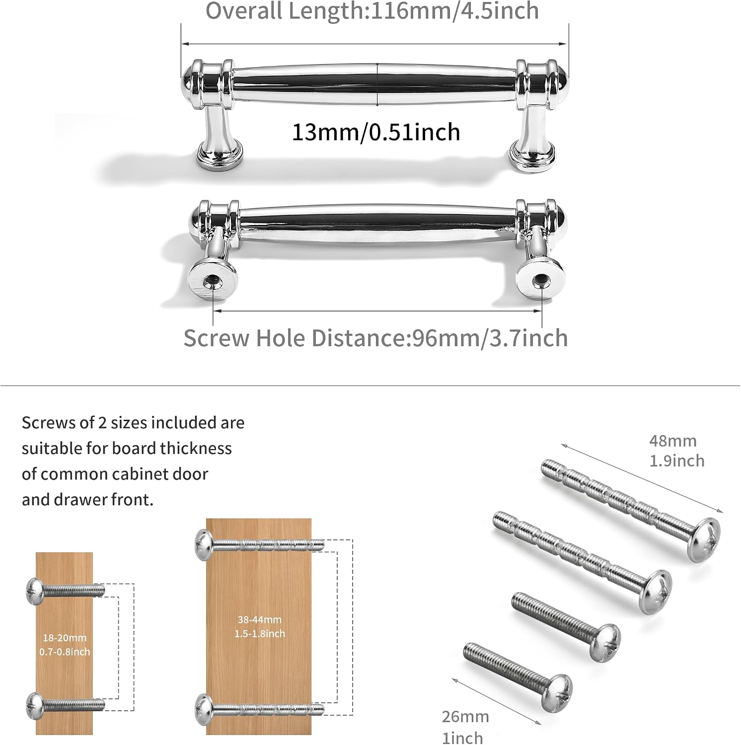 Detalle 2 de Dosoye Cabinet Pulls 96 mm