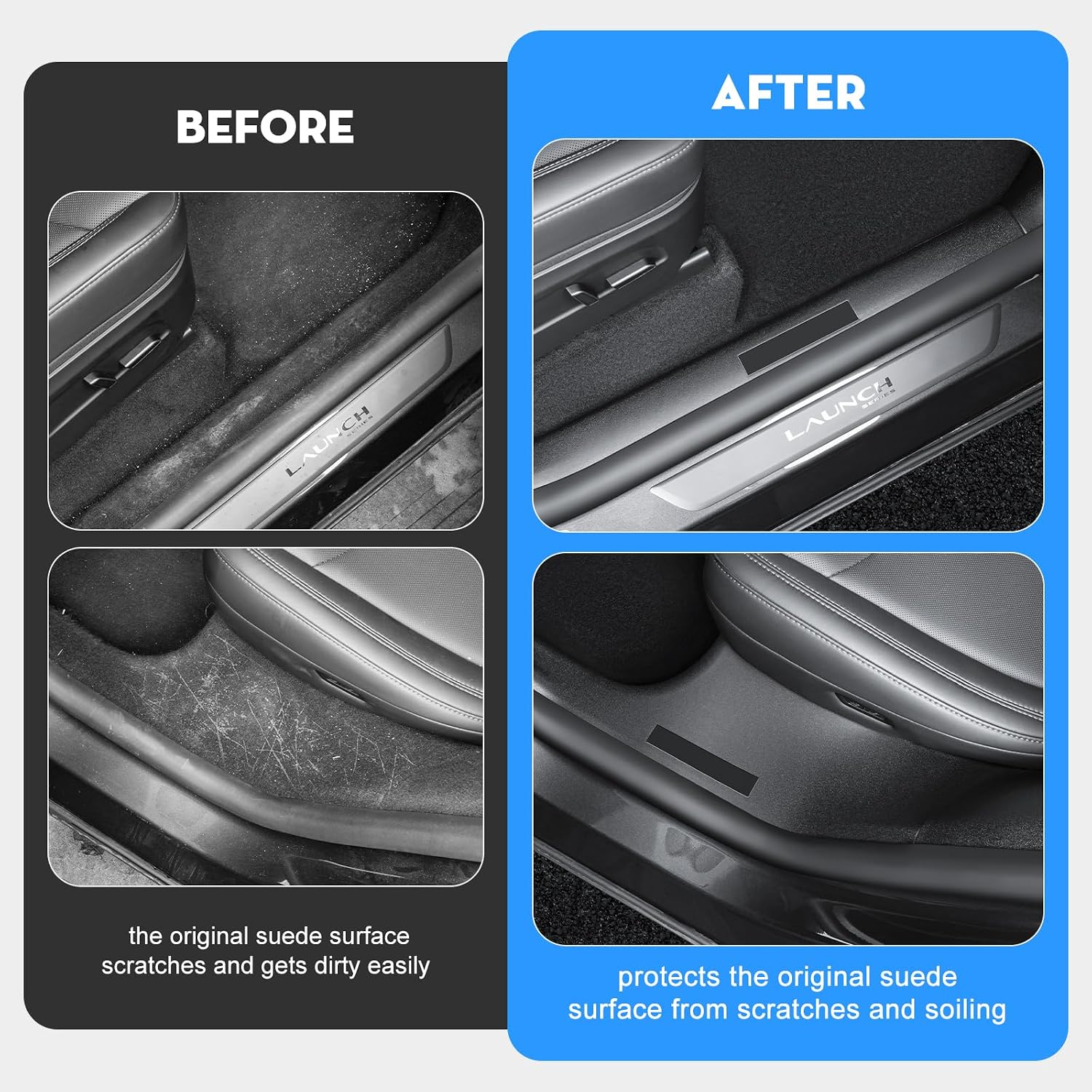 Detalle 2 de KUNIST 8PCS Model Y Door Sill Protector 2025