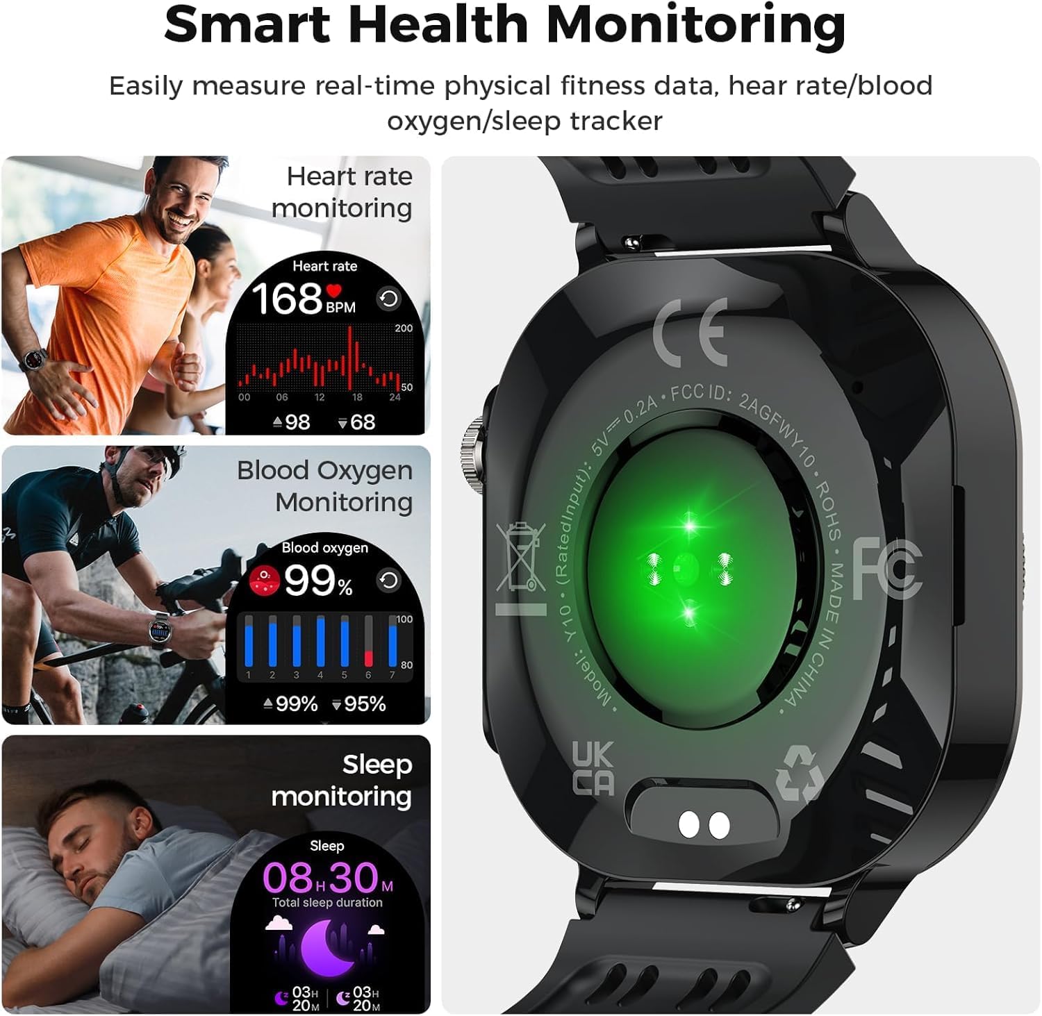 Thumbnail 2 de Military Smart Watch for Men (2026) 1.43" HD AMOLED Outdoor Fitness Watch with Flashlight, 660mAh battery