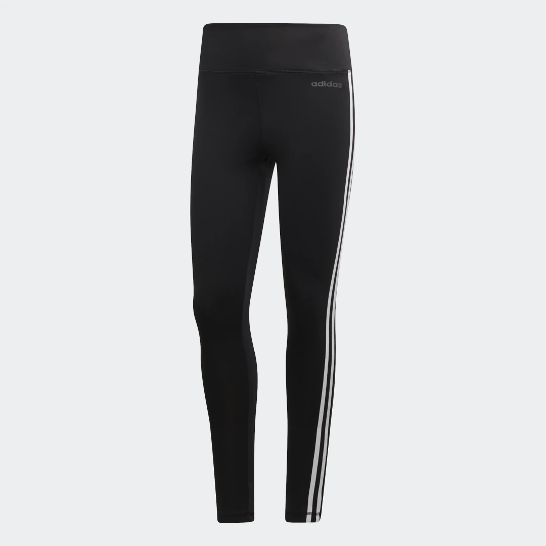Detalle de Mallas largas Design 2 Move High-Rise 3 bandas de Adidas – Negro