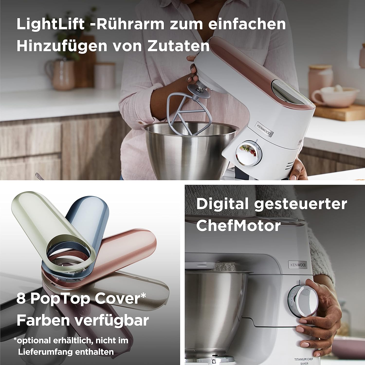 Thumbnail 3 de Kenwood Titanium Chef Baker KVC65.001WH (Weiß) – Küchenmaschine mit 1.200-W-Motor, EasyWeigh & 25+ Zubehör