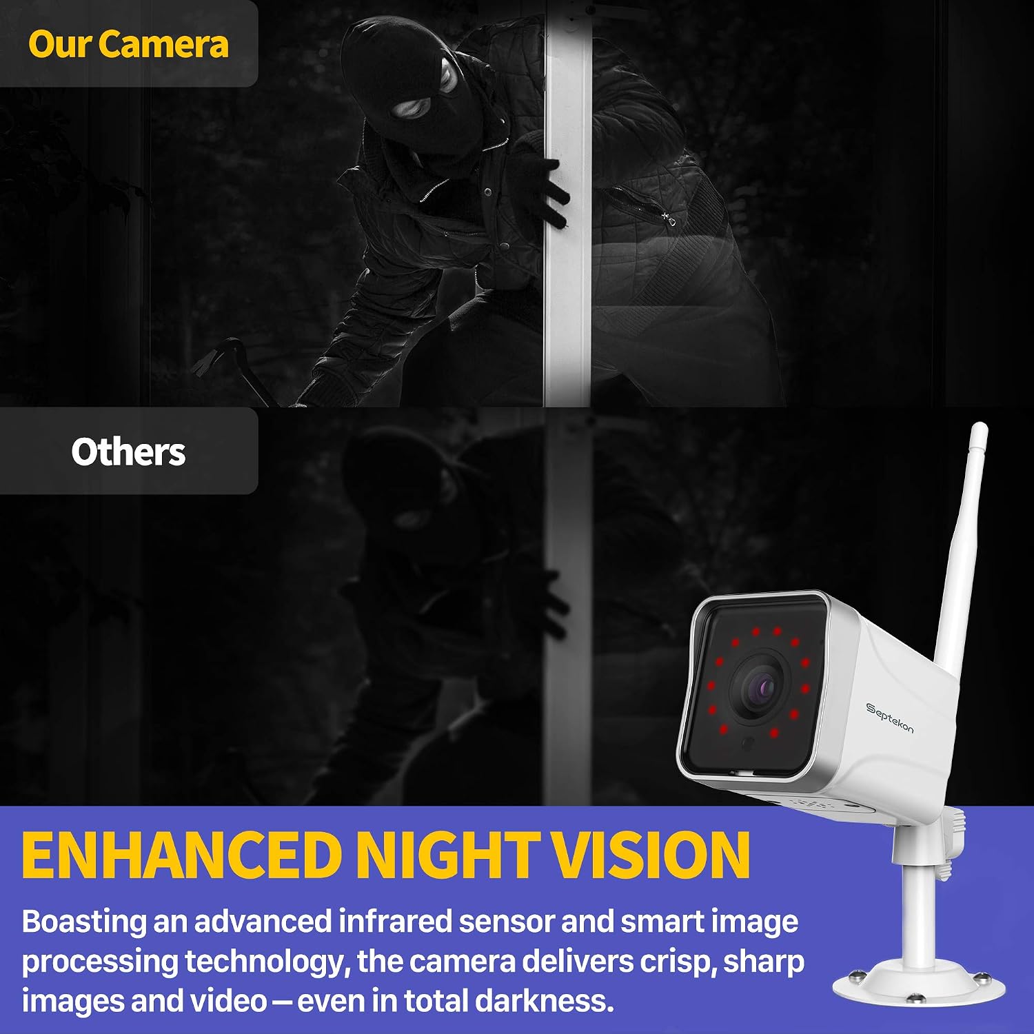Thumbnail 2 de Septekon S50 2K Outdoor Security Camera