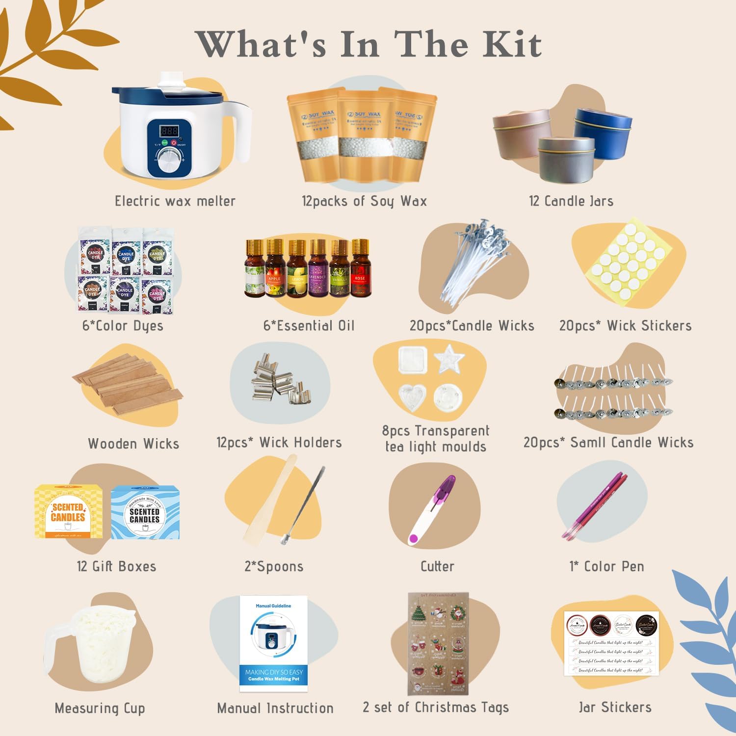 Thumbnail 1 de DIY Candle Making Kit for Adults with Smart Wax Melting Pot