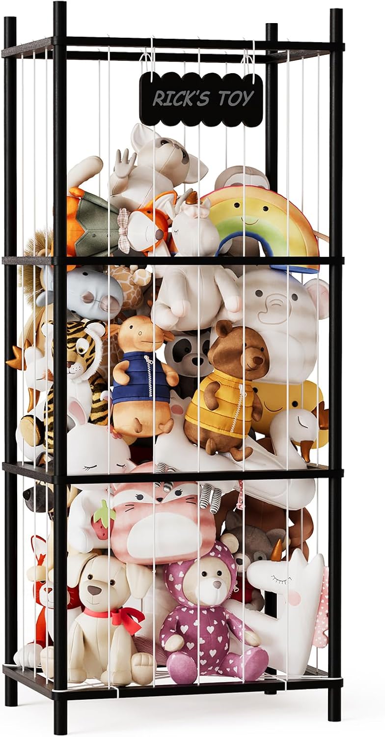 Thumbnail 6 de SpaceAid Soft Toy Storage Wooden Cuddly Toy Zoo Organiser (40 cm wide, natural)