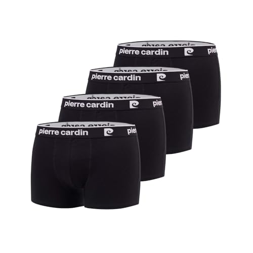 Detalle de Pierre Cardin Underwear Boxer Homme Coton — Pack 4, Noir/Blanc, Taille L