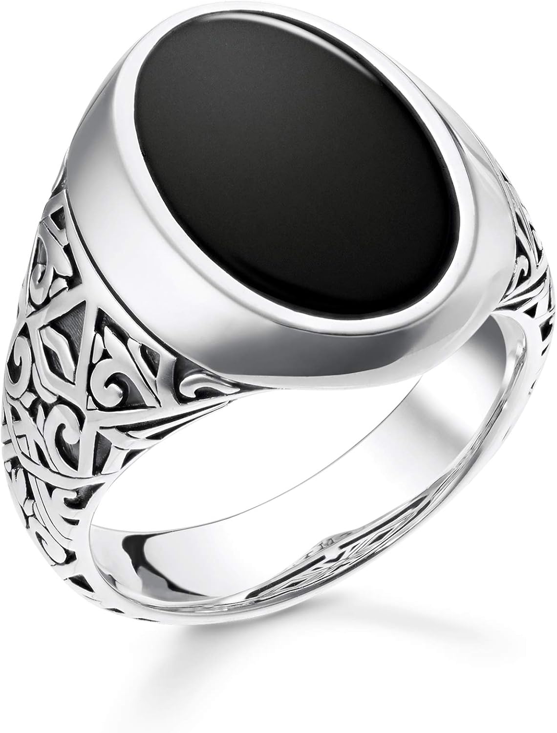 Detalle de Thomas Sabo Unisexe Homme Bague Argent Sterling 925 Noirci TR2242-698-11