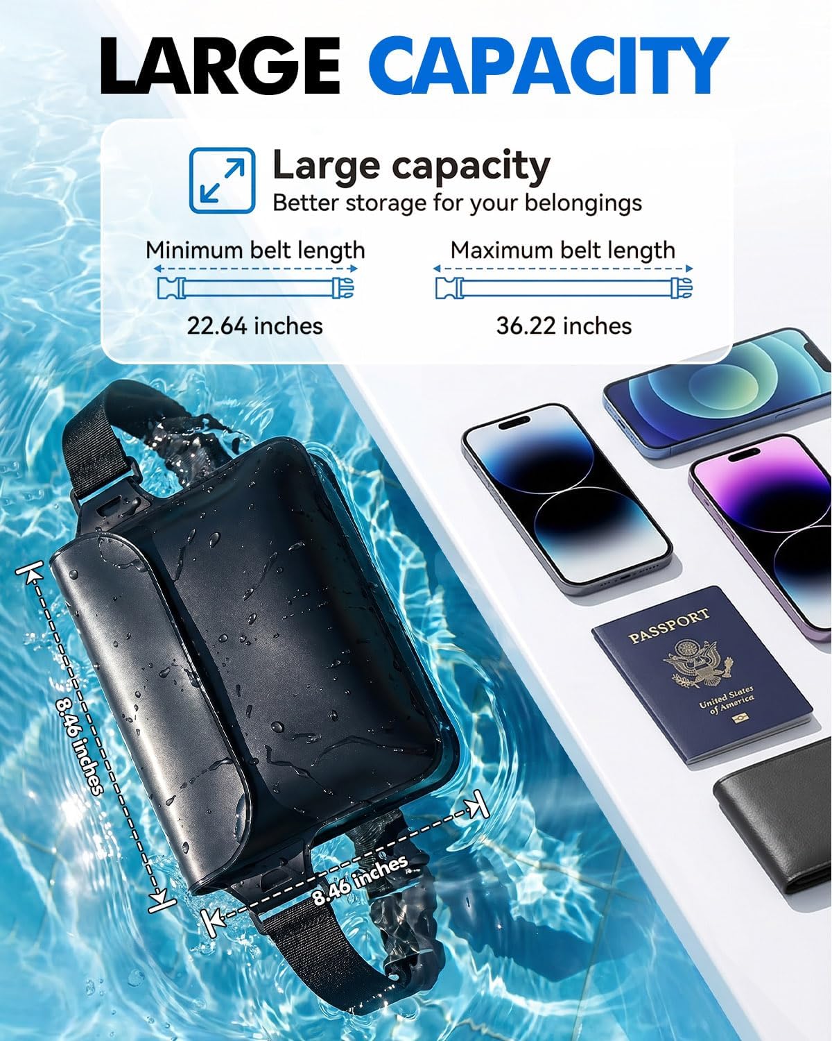 Thumbnail 3 de 2 Pack IPX8 Waterproof Pouch Bag with Adjustable Strap + Phone Case
