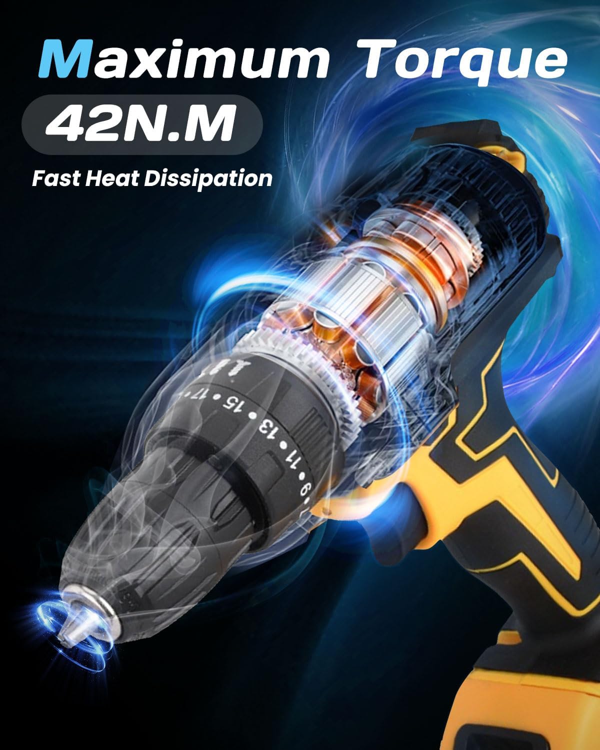 Detalle 2 de Maxesla 21V 25+3 Torque Combi Drill kit