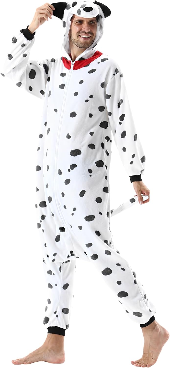 Detalle de DarkCom Adult Animal Onesie Pajamas, Polar Fleece Hooded Cosplay with Pockets