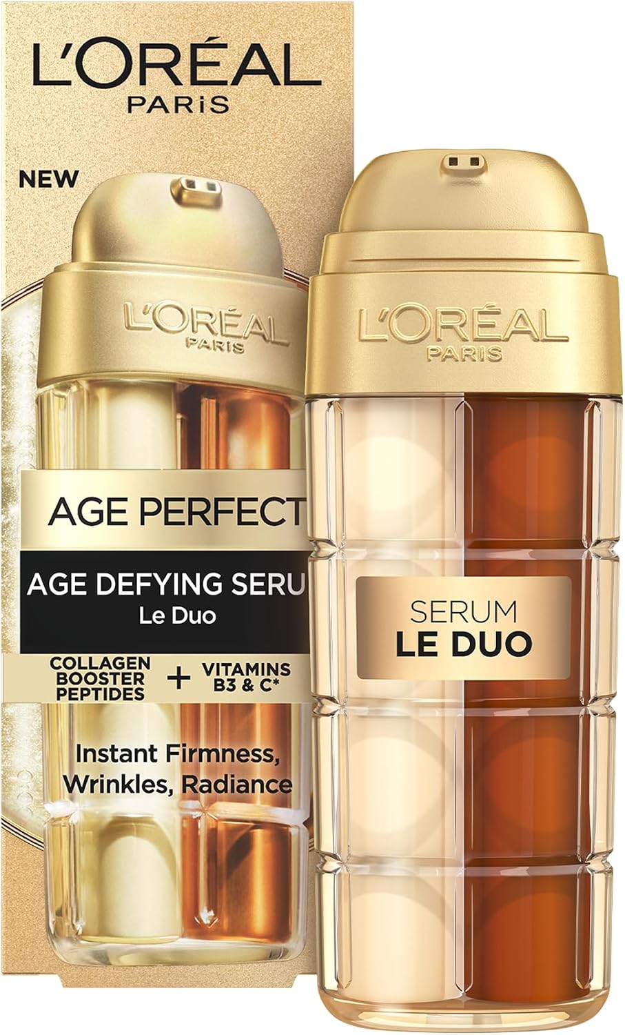 Detalle de L’Oréal Paris Le Duo Face Serum, Age Perfect Collagen Peptide Booster 30ml