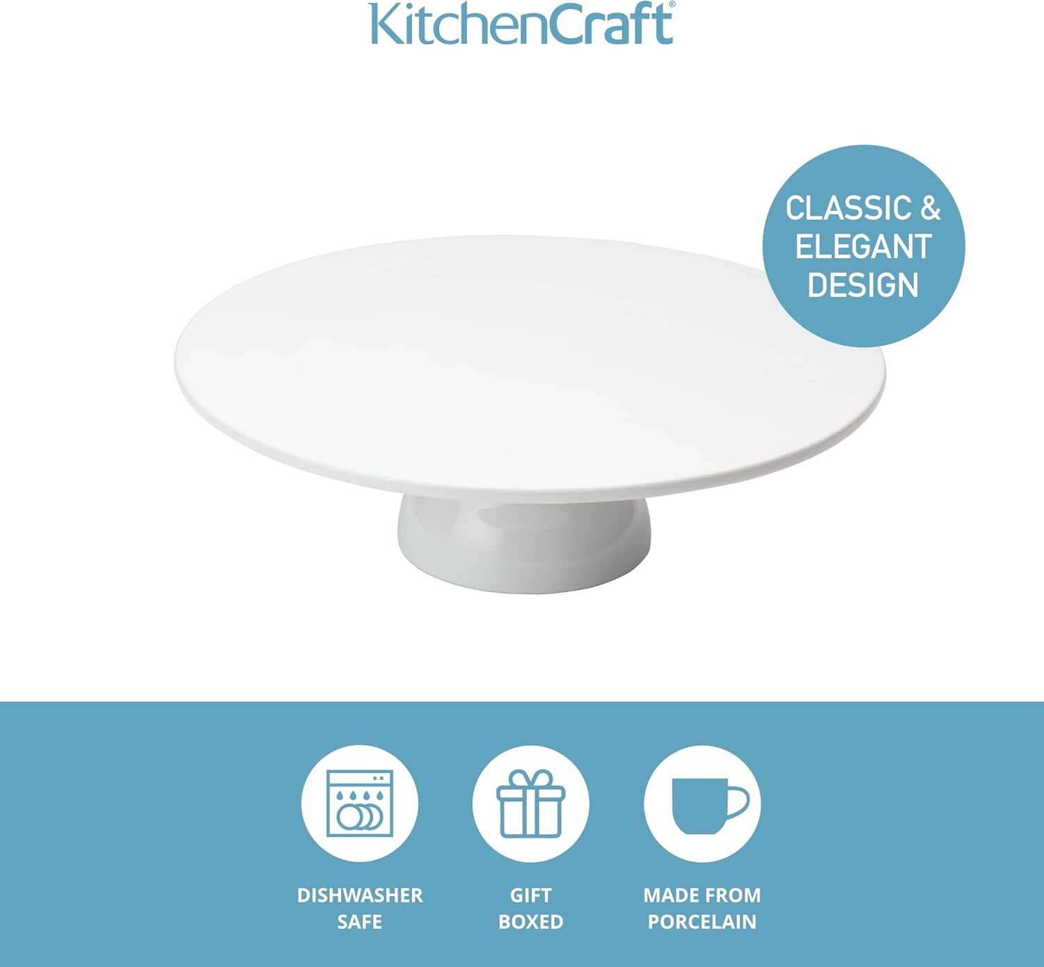 Thumbnail 2 de KitchenCraft Soporte para Tartas y Cupcakes, Porcelana Blanco🍰