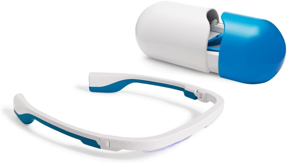 Detalle de AYO Premium Blue Light Therapy Glasses: Portable Circadian Support for Sleep, Energy and Mood