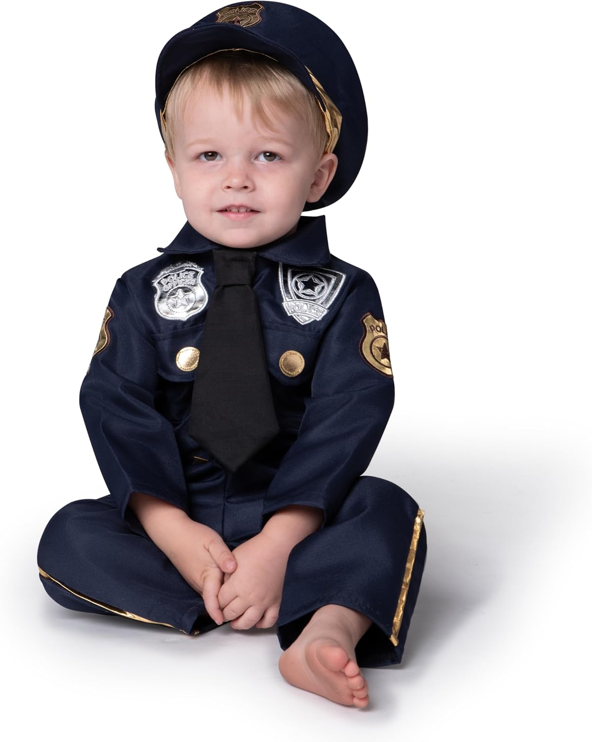 Thumbnail 3 de Spooktacular Creations Toddler Police Costume with Hat, Jumpsuit & Belt