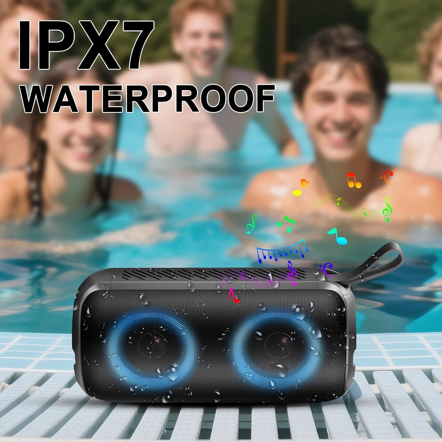 Thumbnail 4 de Hupoaf 3D-Stereo Bass Bluetooth Speaker 1800mAh