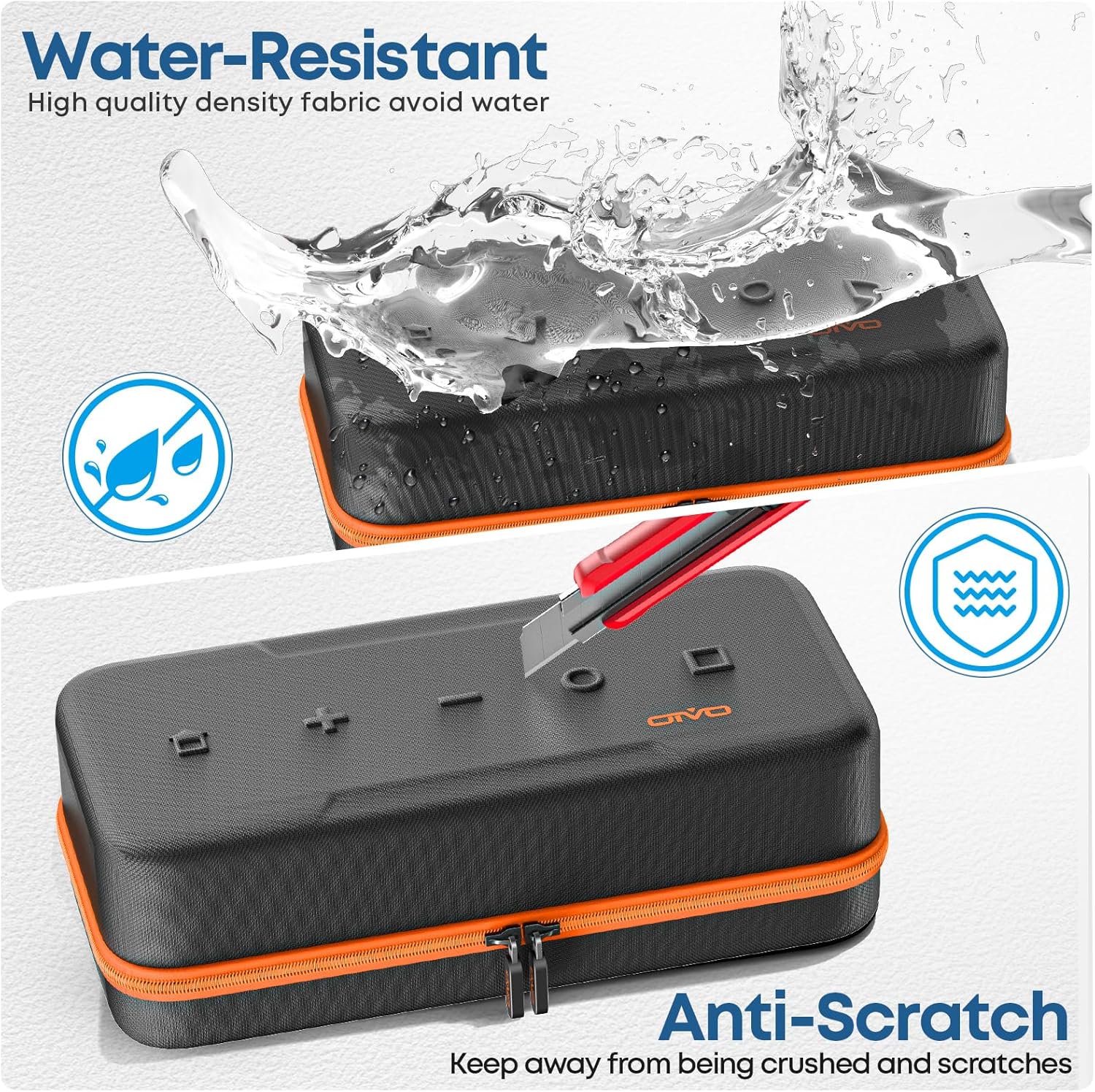 Thumbnail 5 de OIVO Switch 2 Tasche (Modell 2025) – harte Tragetasche mit Platz für Joy-Con, Netzteil & bis zu 24 Spiele, Orange