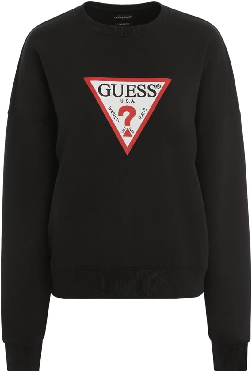 Detalle de Guess Gj CN OS Iconic Triangle Sweatshirt Donna – Comfort e stile casual