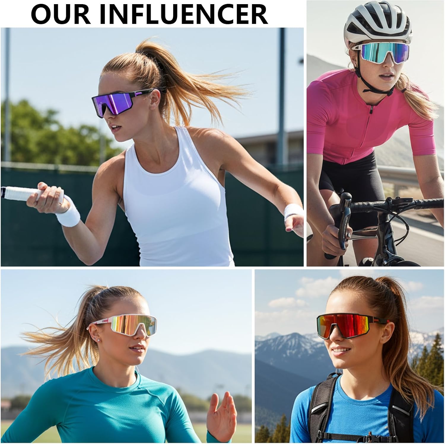 Thumbnail 6 de IKTOD Polarized Sports Sunglasses 3-Pack