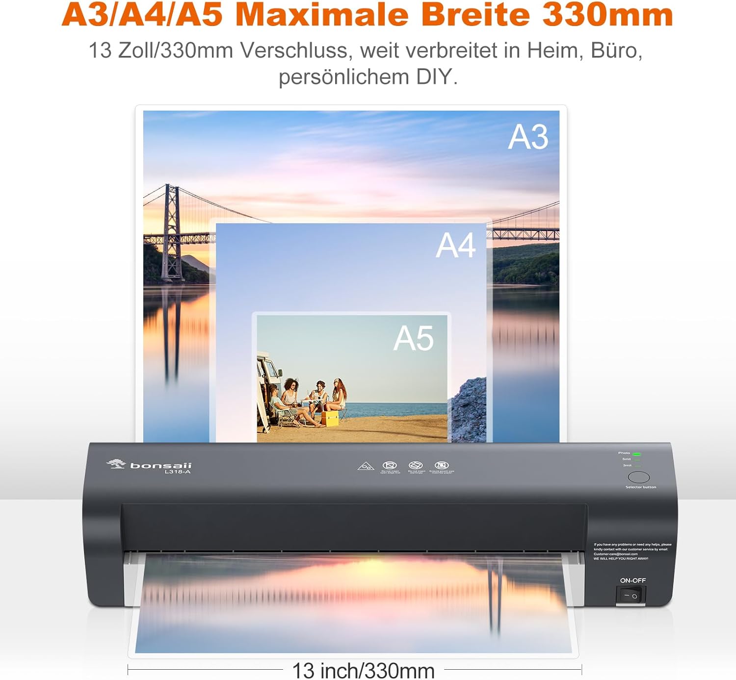 Thumbnail 3 de Bonsaii L318-A Laminiergerät A3 🖨️