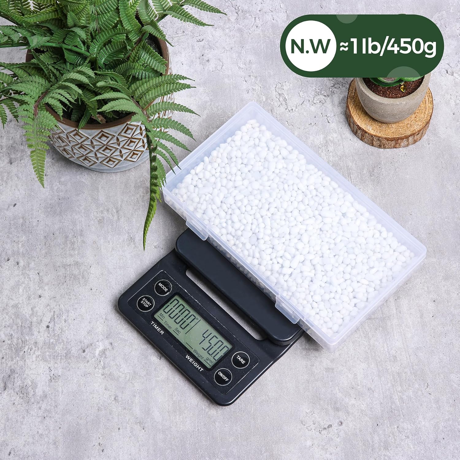 Thumbnail 5 de T4U Tumbled Crystal Chips & Crushed Quartz Gravel (1 lb/450g) – White for succulents, terrariums and aquariums