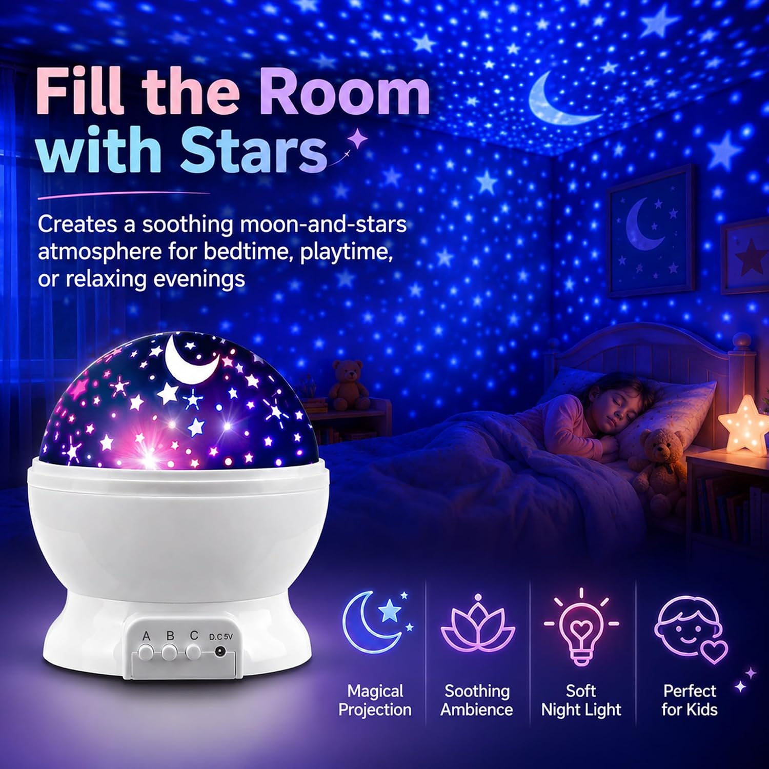 Thumbnail 2 de MOKOQI Star Projector Night Light White