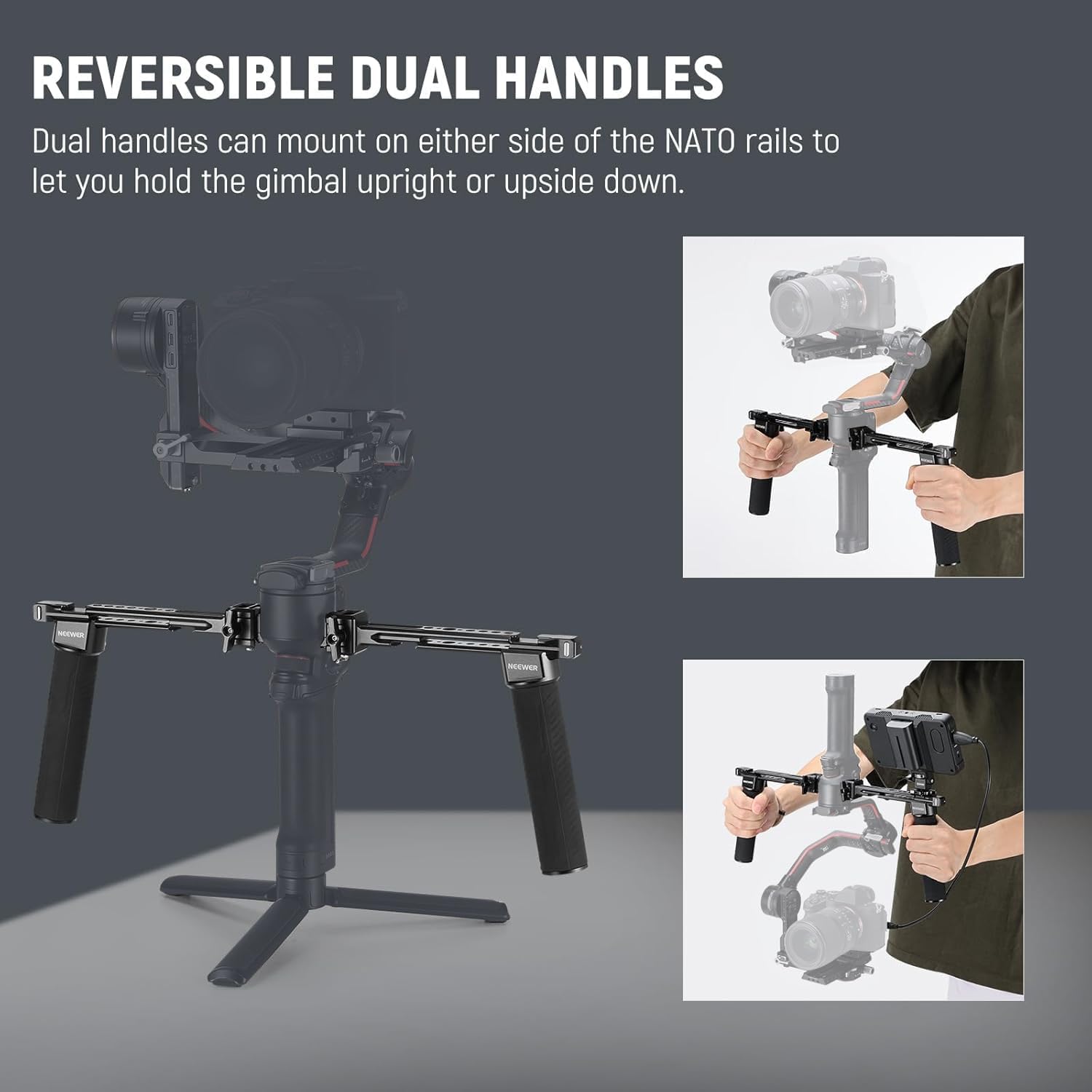 Thumbnail 6 de NEEWER GA006 – double poignée NATO compatible DJI Ronin (RS4/RS4 Pro/RS3/RS3 Pro/RS2/RSC2, etc.)