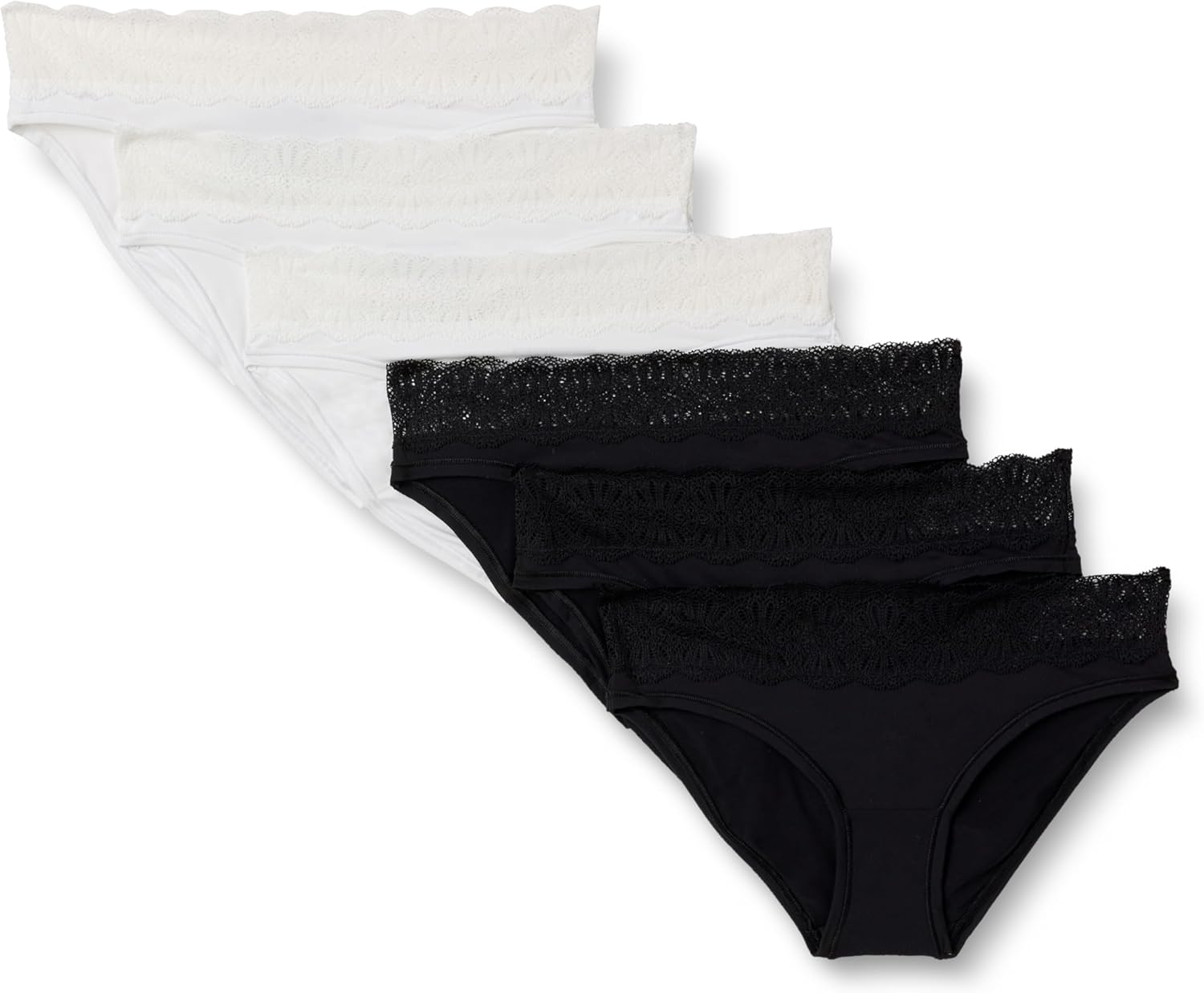 Thumbnail 5 de Amazon Essentials Women’s Peached Microfibre with Lace Trim Bikini Knicker