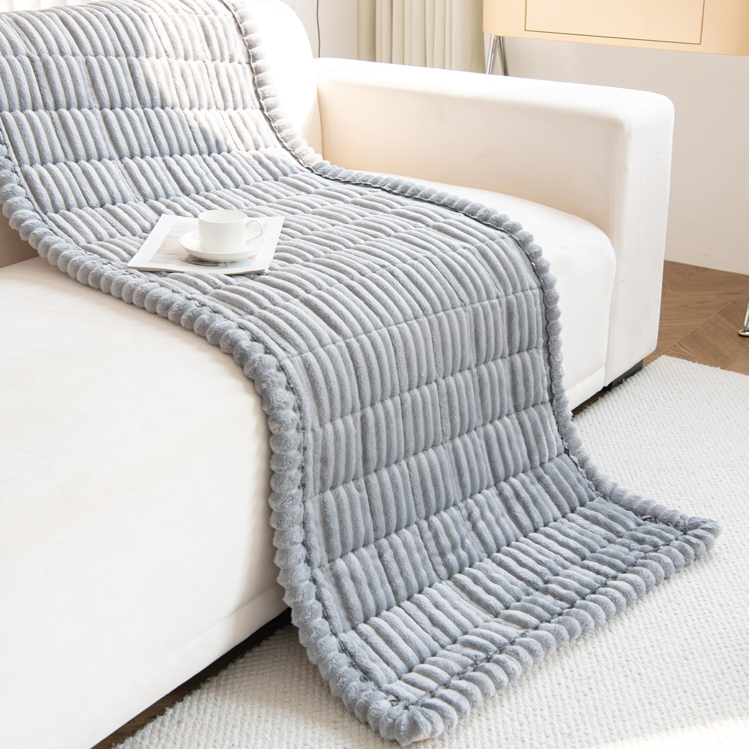 Thumbnail 4 de Gumfolk Pet Couch Covers: Durable, Washable Sofa Slipcover for Pets (Grey, 27in x 71in)