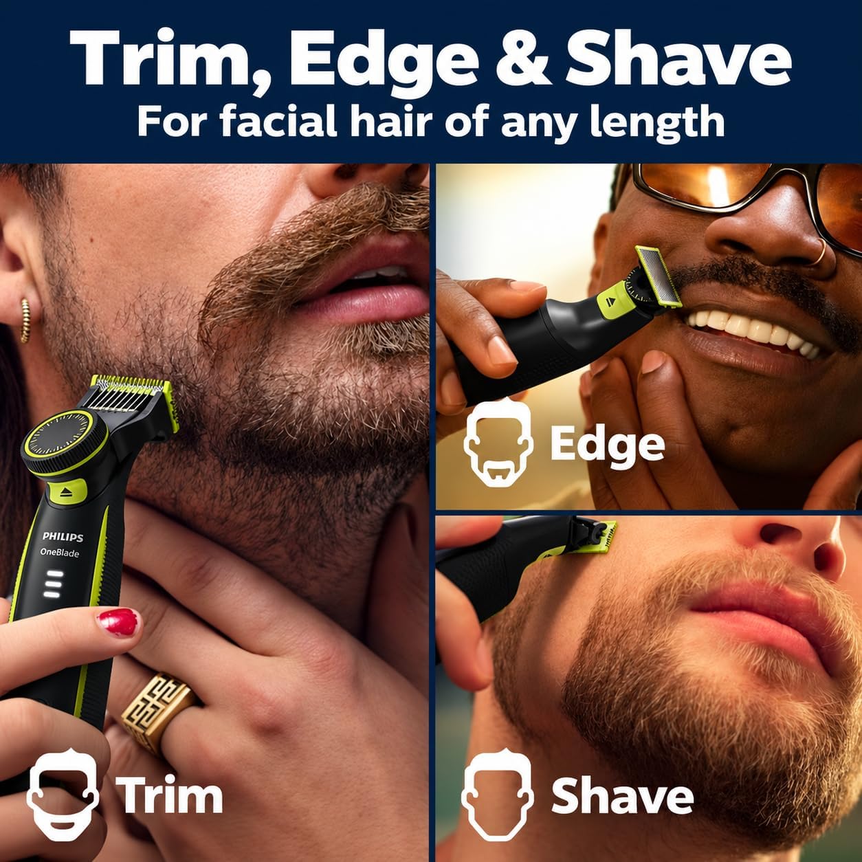 Thumbnail 1 de PHILIPS OneBlade Pro 360 QP65079-00 Face & Body Trimmer and Shaver