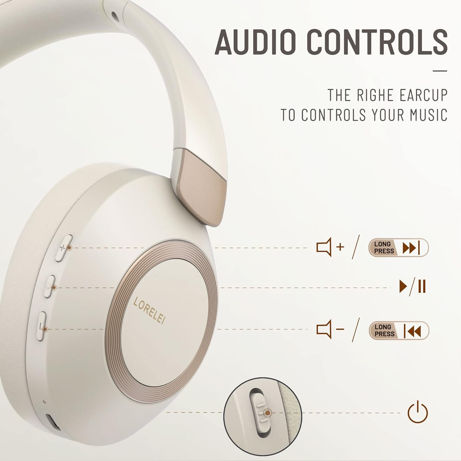 Detalle 2 de LORELEI B-C6 Wireless Headphones 50H