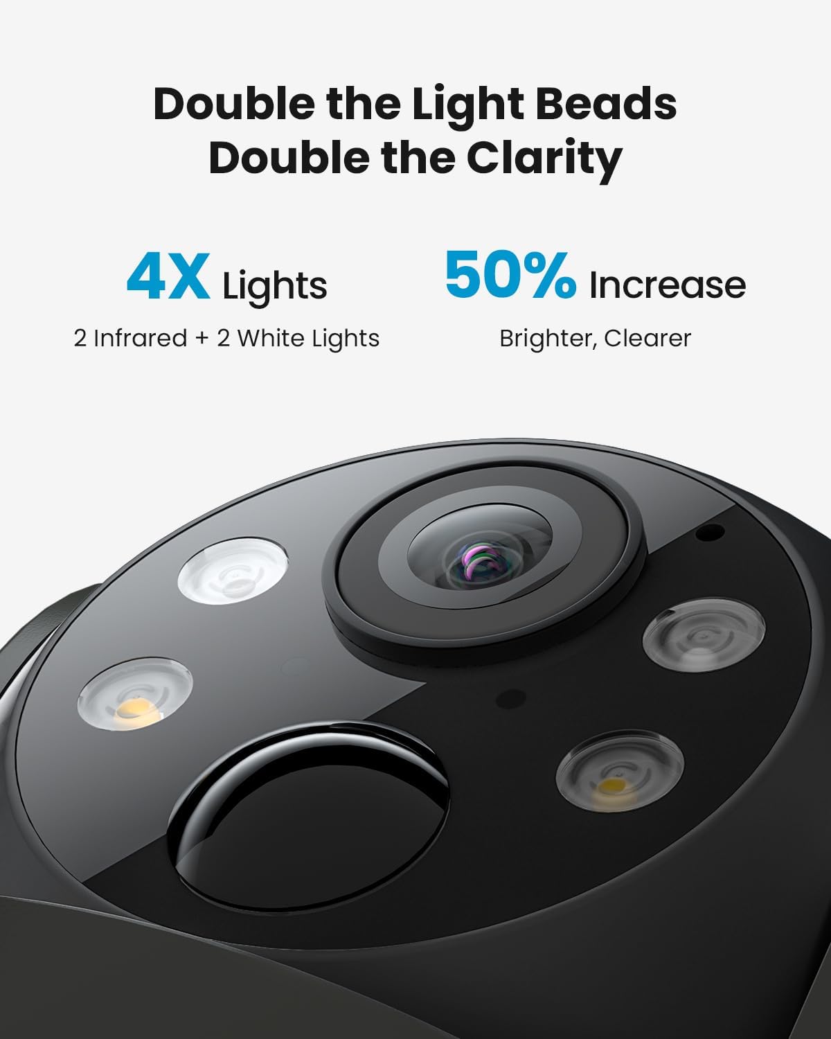 Thumbnail 3 de ieGeek 2K Solar Security Camera Outdoor Wireless (360°) with Solar Panel, PIR, 2-Way Audio & Alexa