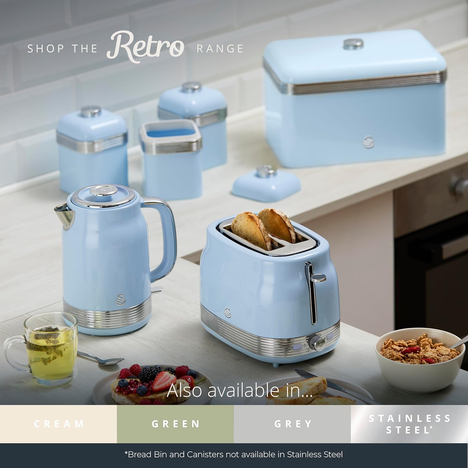 Thumbnail 5 de Swan SK19025GRN Retro Kettle