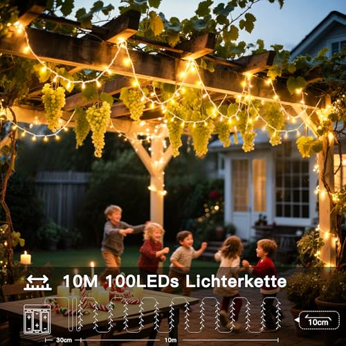 Thumbnail 1 de Hopexy Battery Fairy Lights, 10m (100 LEDs) with Timer and 8 Modes – Warm White