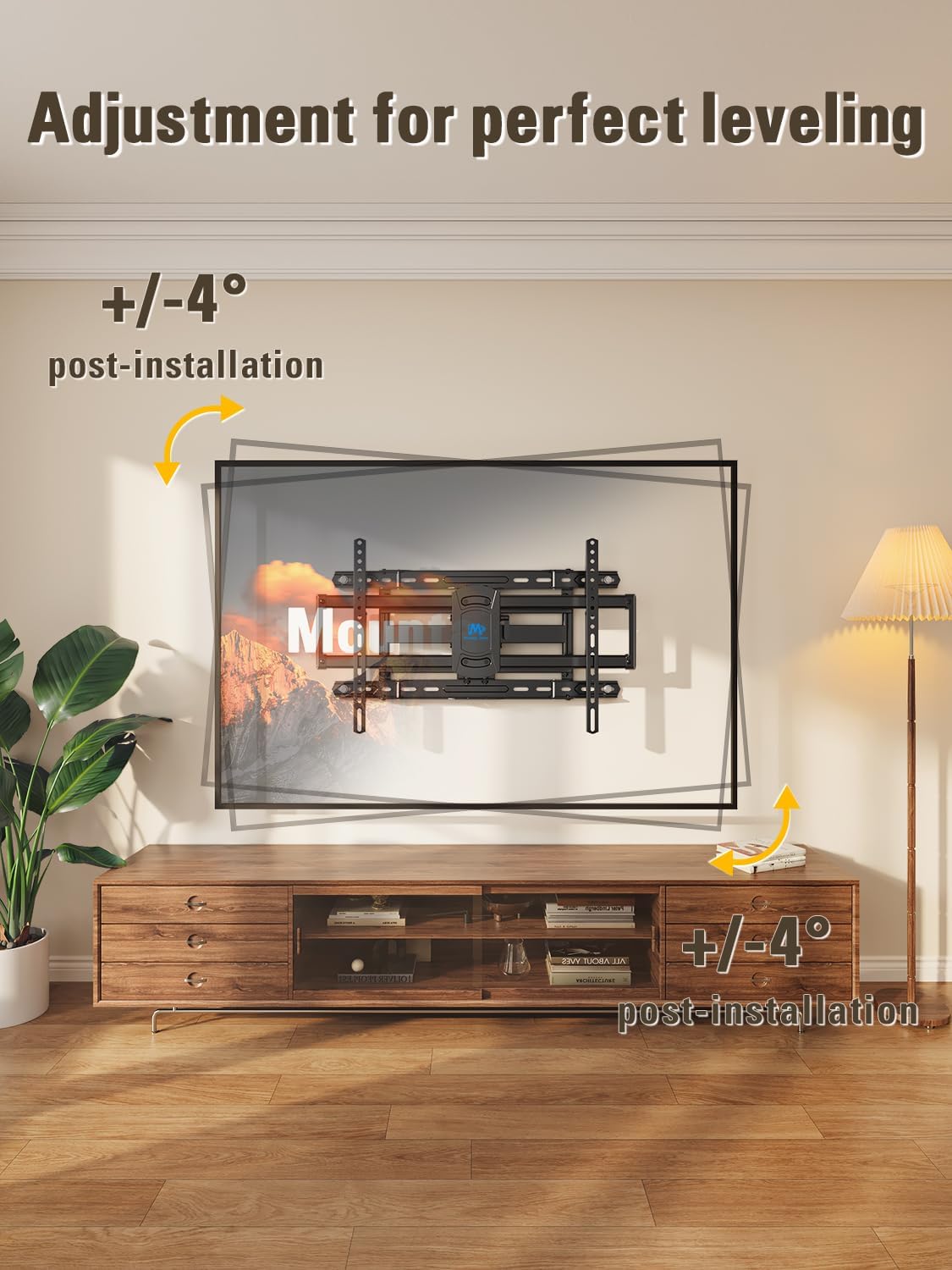 Detalle de Mounting Dream MD2617-24K UL Listed Full Motion TV Wall Mount for 42–84 Inch TVs