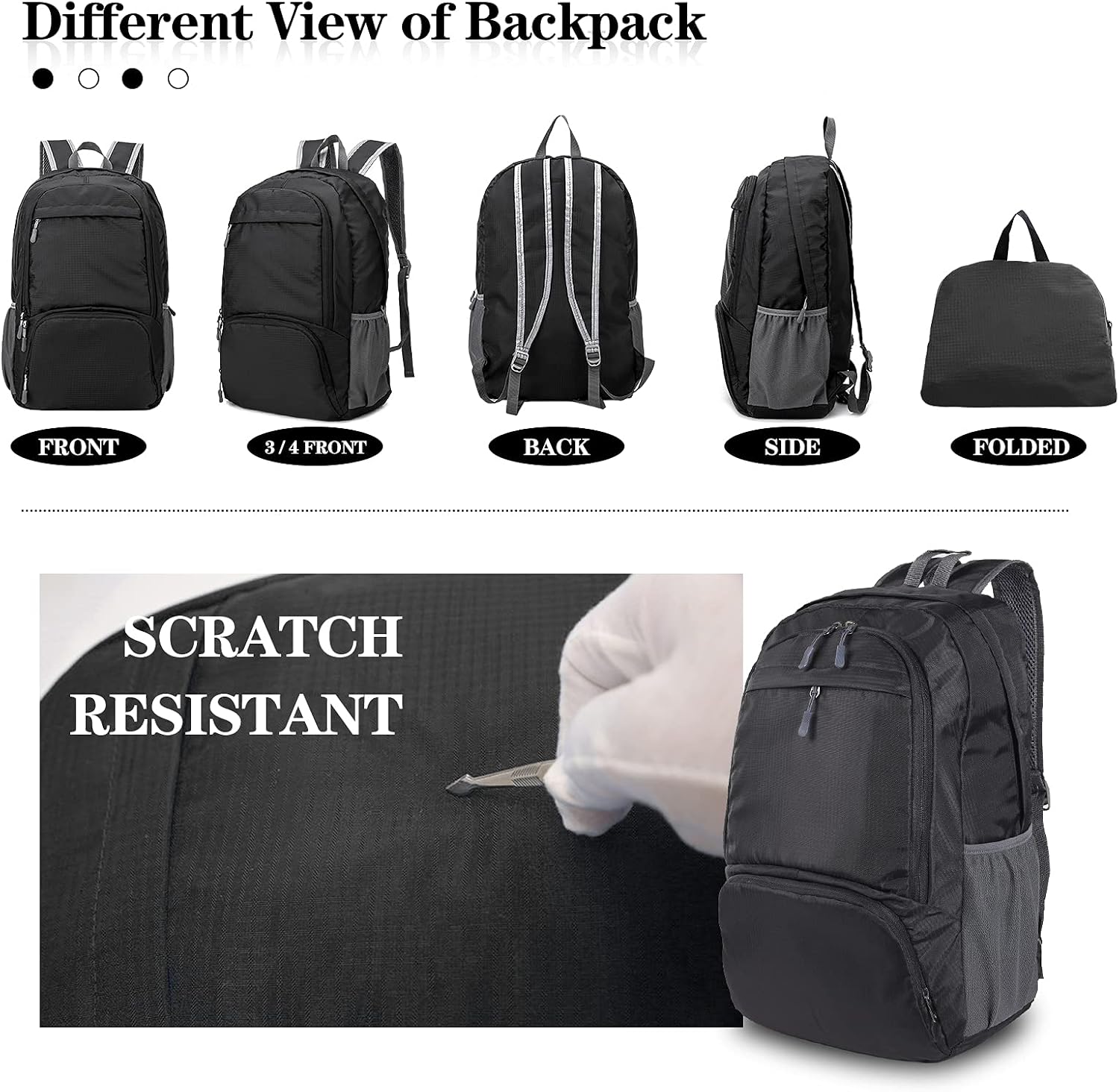 Thumbnail 4 de Dewellyoo Lightweight Foldable Rucksack 20L