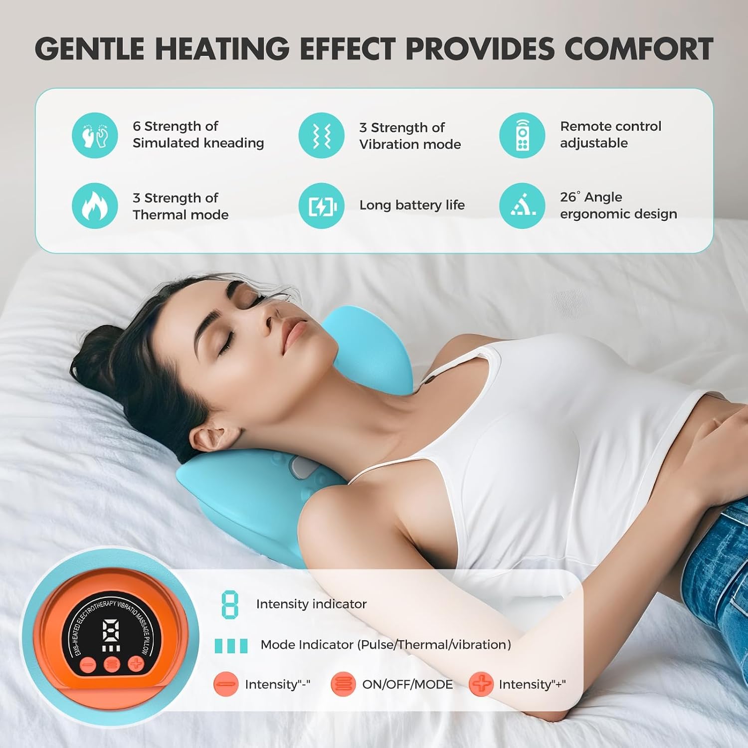 Thumbnail 4 de Electric Neck Massager with Heat (2026) – Wireless Shiatsu Massage for Neck and Back