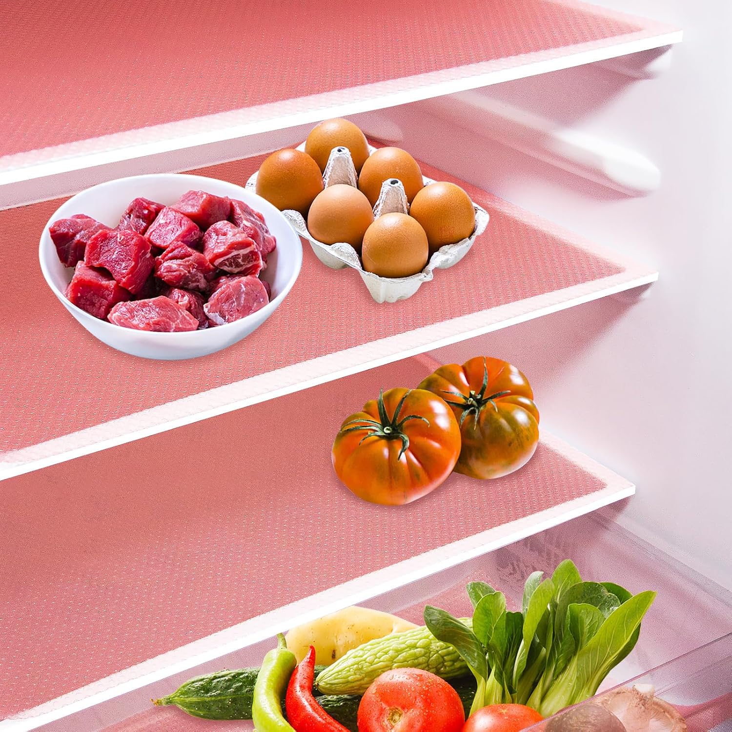 Thumbnail 6 de Daixers 10-Pack Washable Fridge Liner Mats (Food-Grade EVA, Blue)