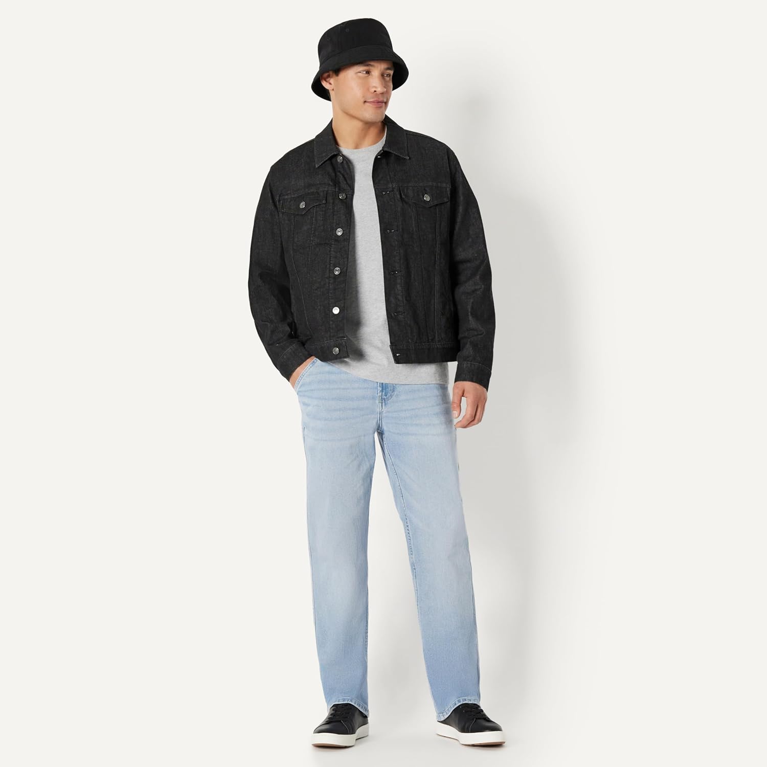 Detalle de Amazon Essentials AE Men’s Washed Cotton Bucket Hat with Air Eyelets