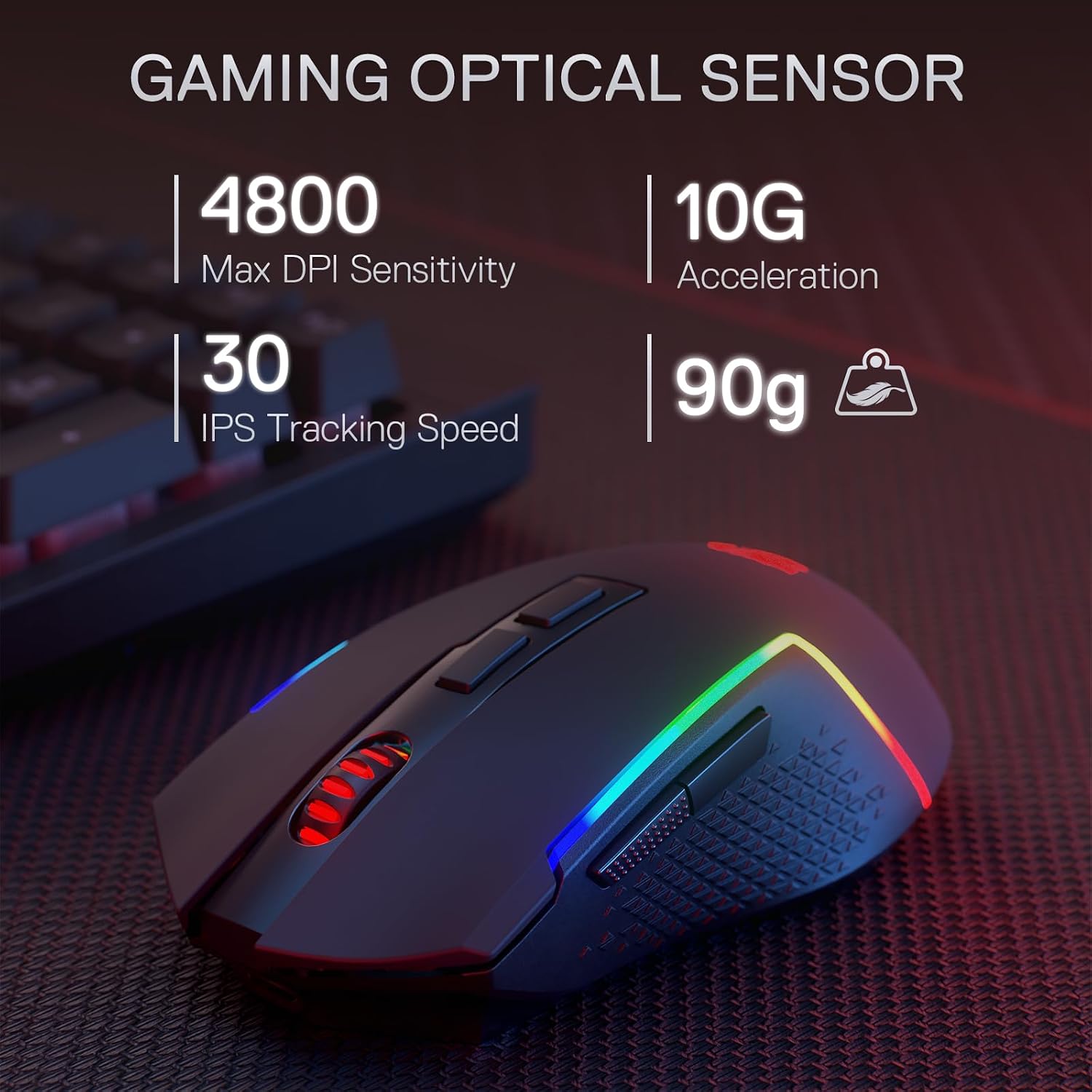 Thumbnail 4 de Redragon BS142 Wireless Gaming Keyboard & Mouse Combo (K515 Pro + M693 Pro) – 98-key RGB bundle