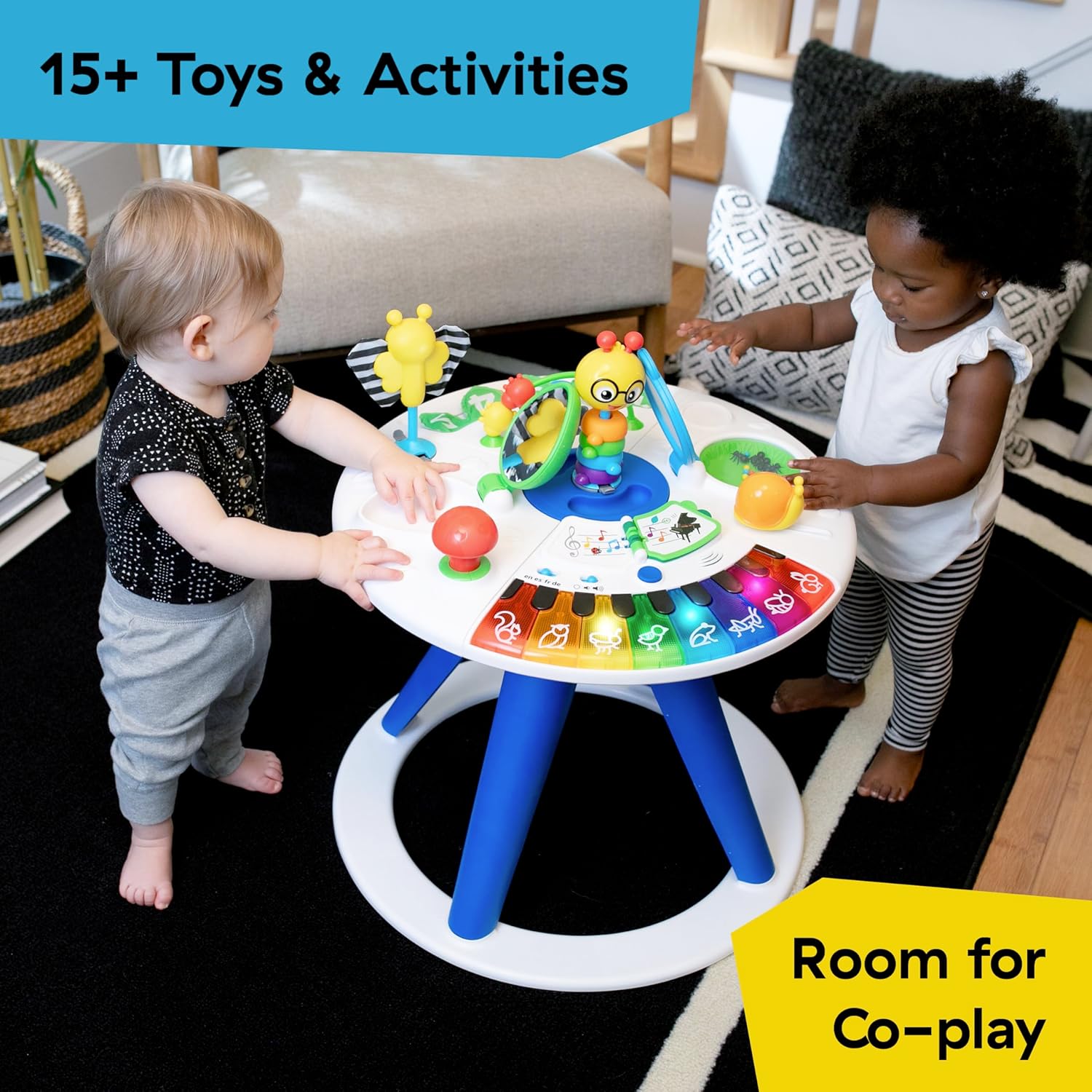 Thumbnail 3 de Baby Einstein Trotteur Évolutif & Table d’Activité Around We Grow — Transportable, Multilingue et Siège Pivotant
