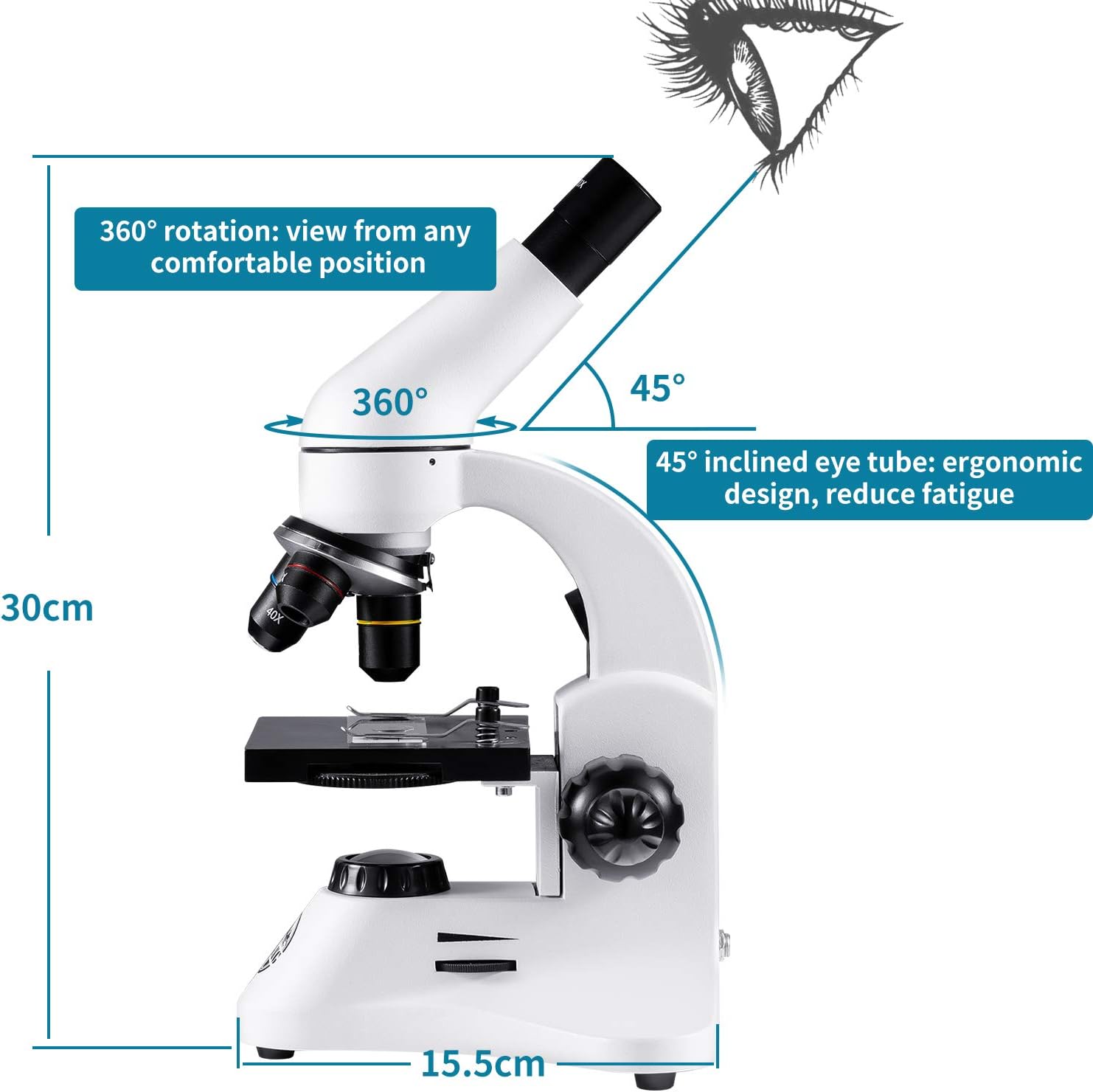 Detalle de 2000X Microscopio Ottico Professionale 2000x 🔬