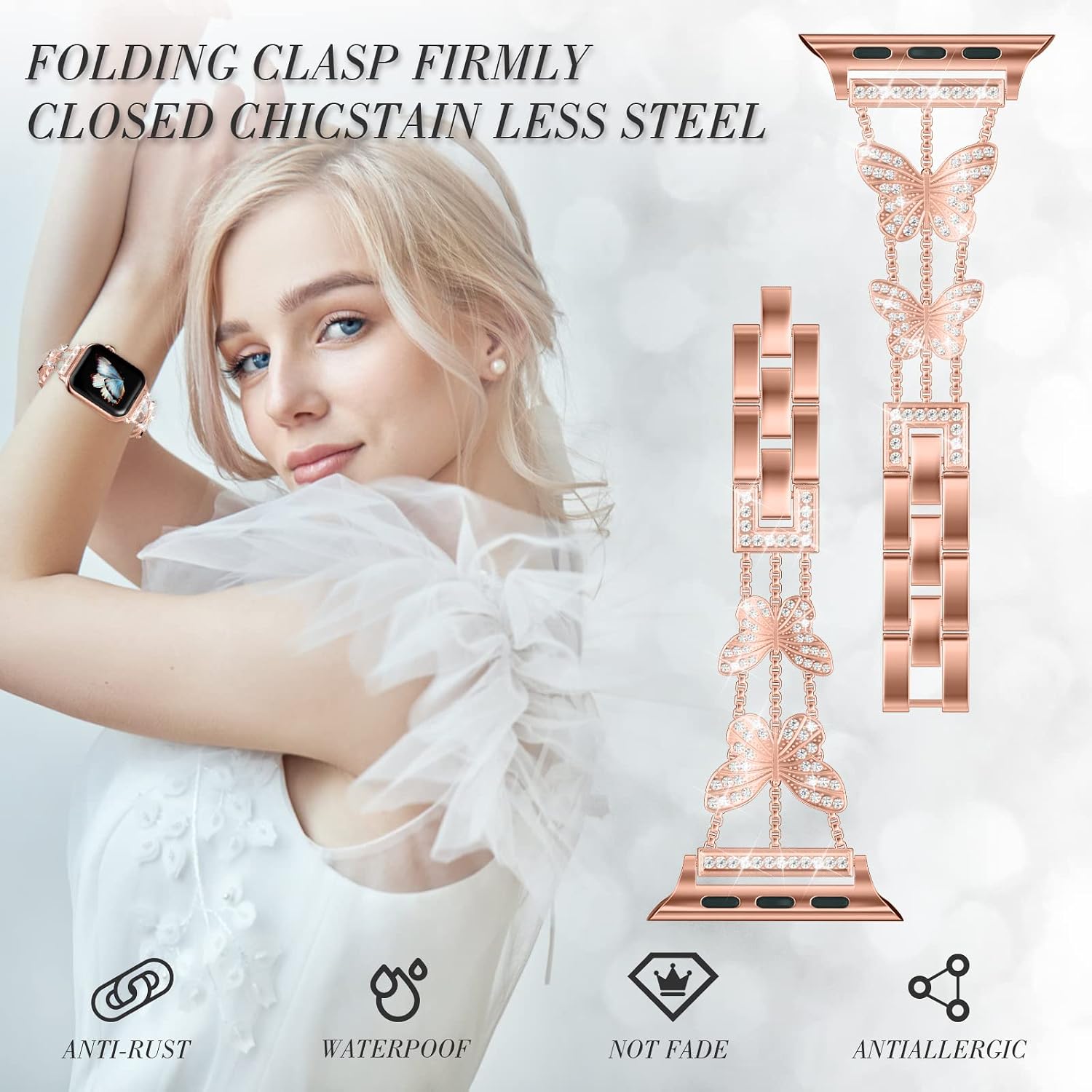 Thumbnail 5 de Musk-MSKR Metal Diamond Starlight Band 41mm