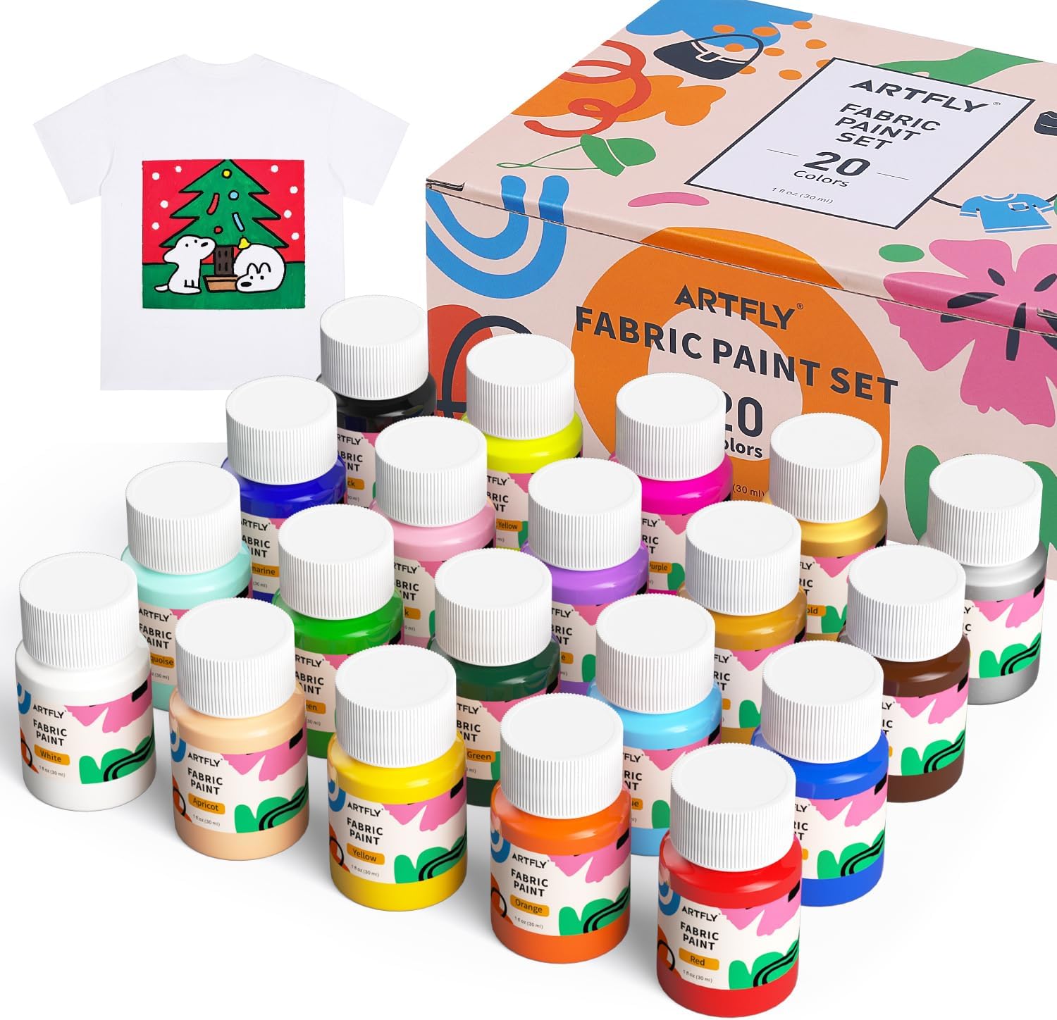 Detalle de ARTFLY Textilfarben Set 20x30 ml