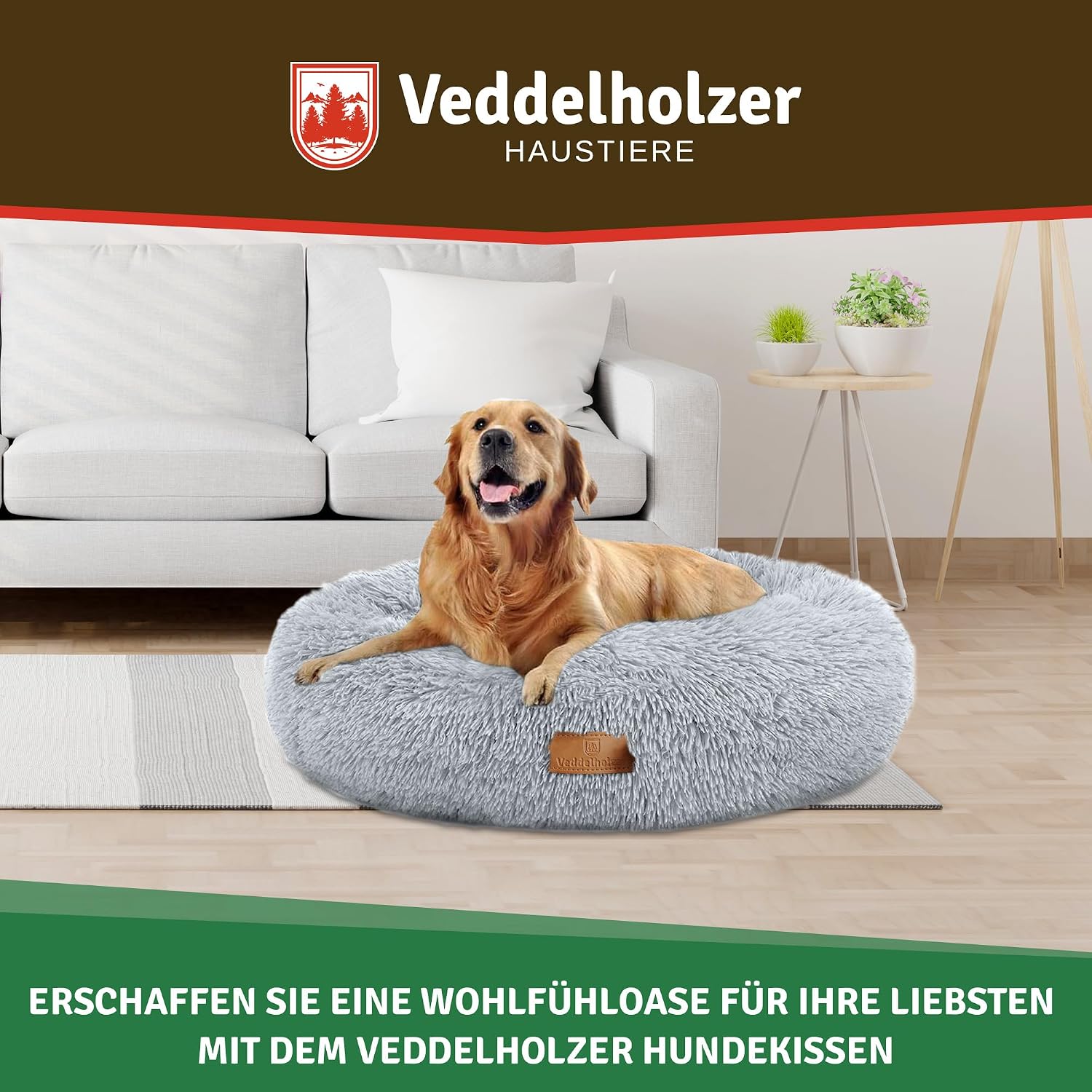 Thumbnail 6 de Veddelholzer Hundebett Ø60 cm Hellgrau