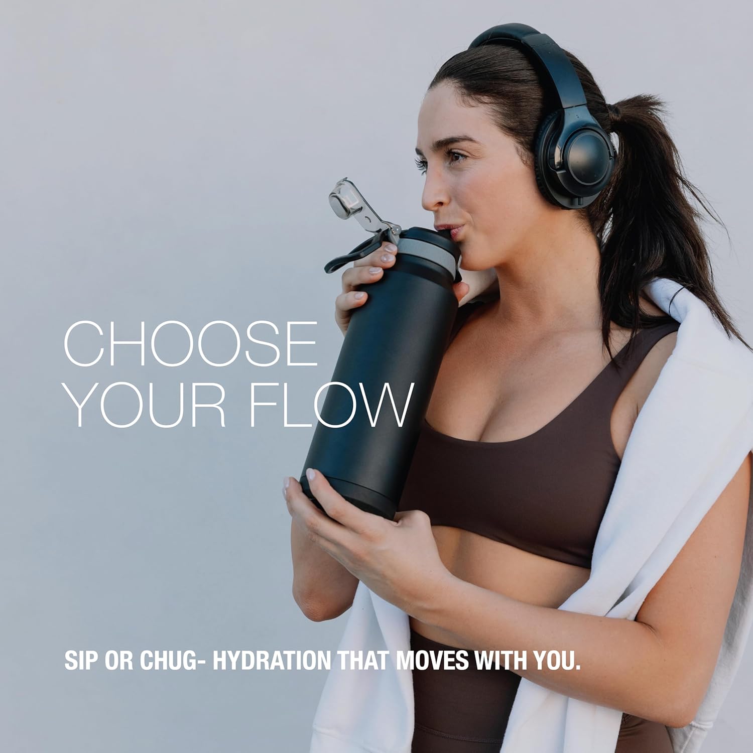 Thumbnail 4 de ZULU Powerfill Pro 40oz Stainless Steel Water Bottle with Quick Fill Lid (Leak-Proof Locking Lid) - Black